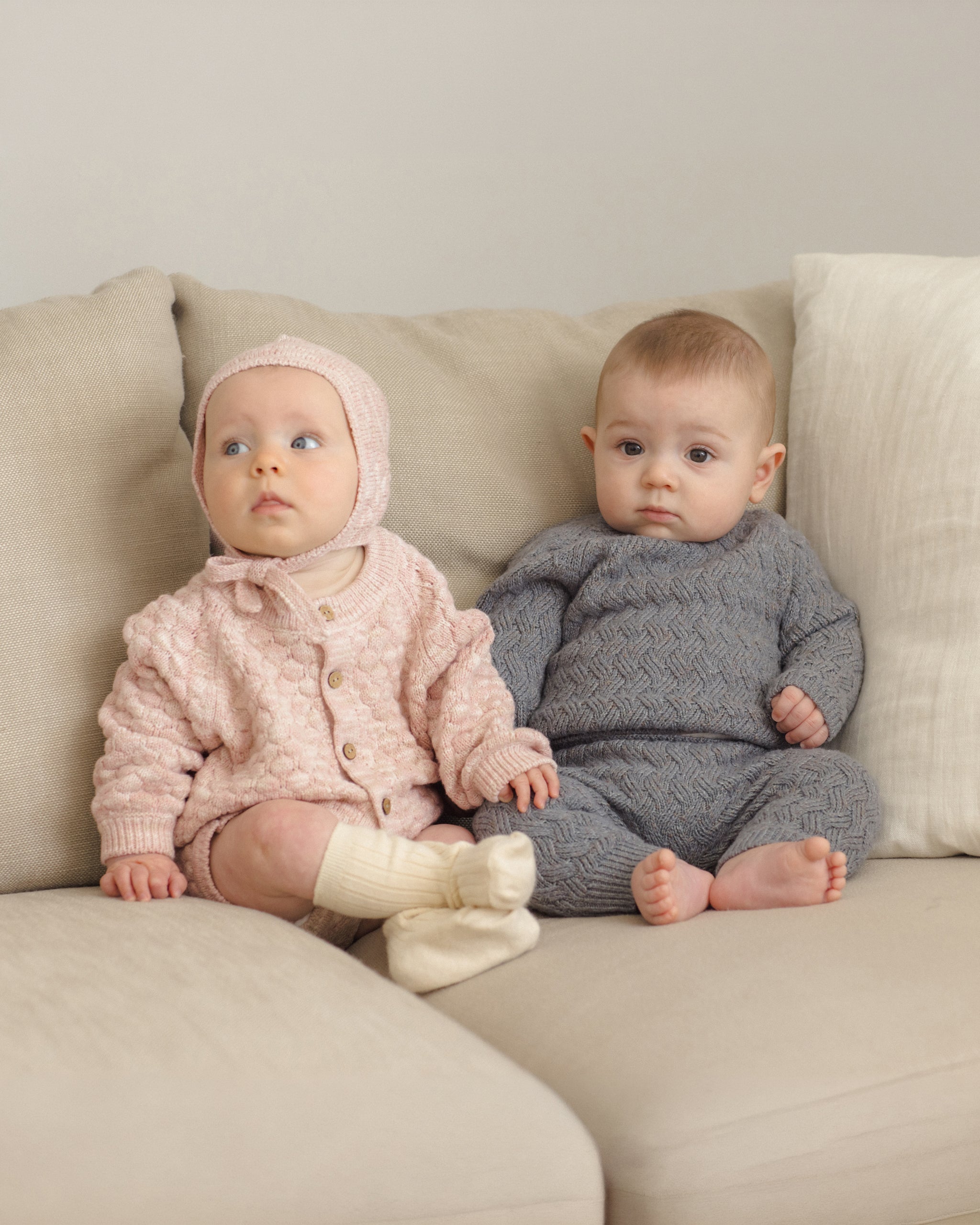 Knit Sweater Heathered Slate - Rylee + Cru | Kids Clothes | Trendy Baby Clothes | Modern Infant Outfits |