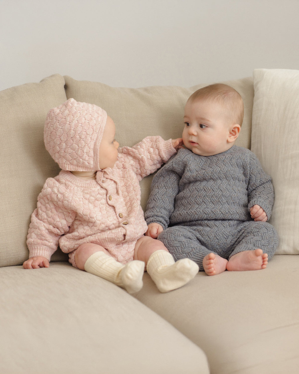 Knit Sweater Heathered Slate - Rylee + Cru | Kids Clothes | Trendy Baby Clothes | Modern Infant Outfits |