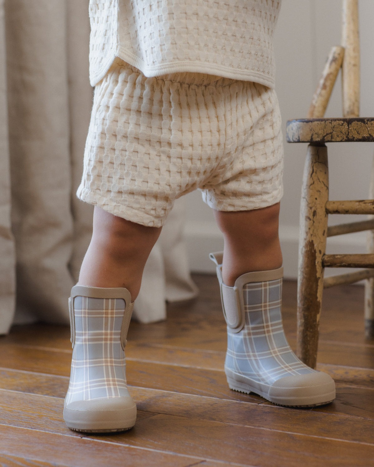 Rain Boots Blue Plaid - Rylee + Cru | Kids Clothes | Trendy Baby Clothes | Modern Infant Outfits |