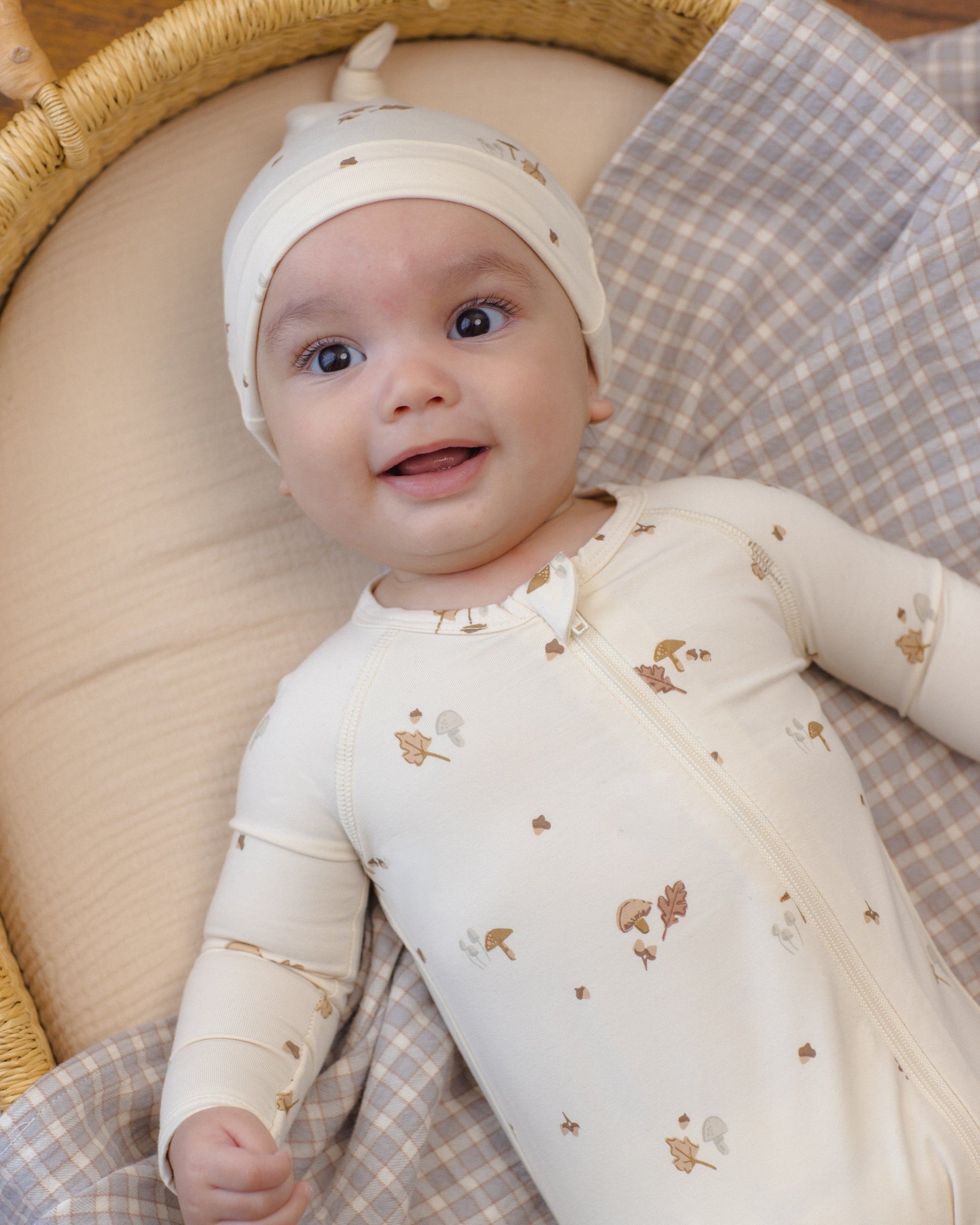 Bamboo Zip Footie Woodland - Rylee + Cru | Kids Clothes | Trendy Baby Clothes | Modern Infant Outfits |