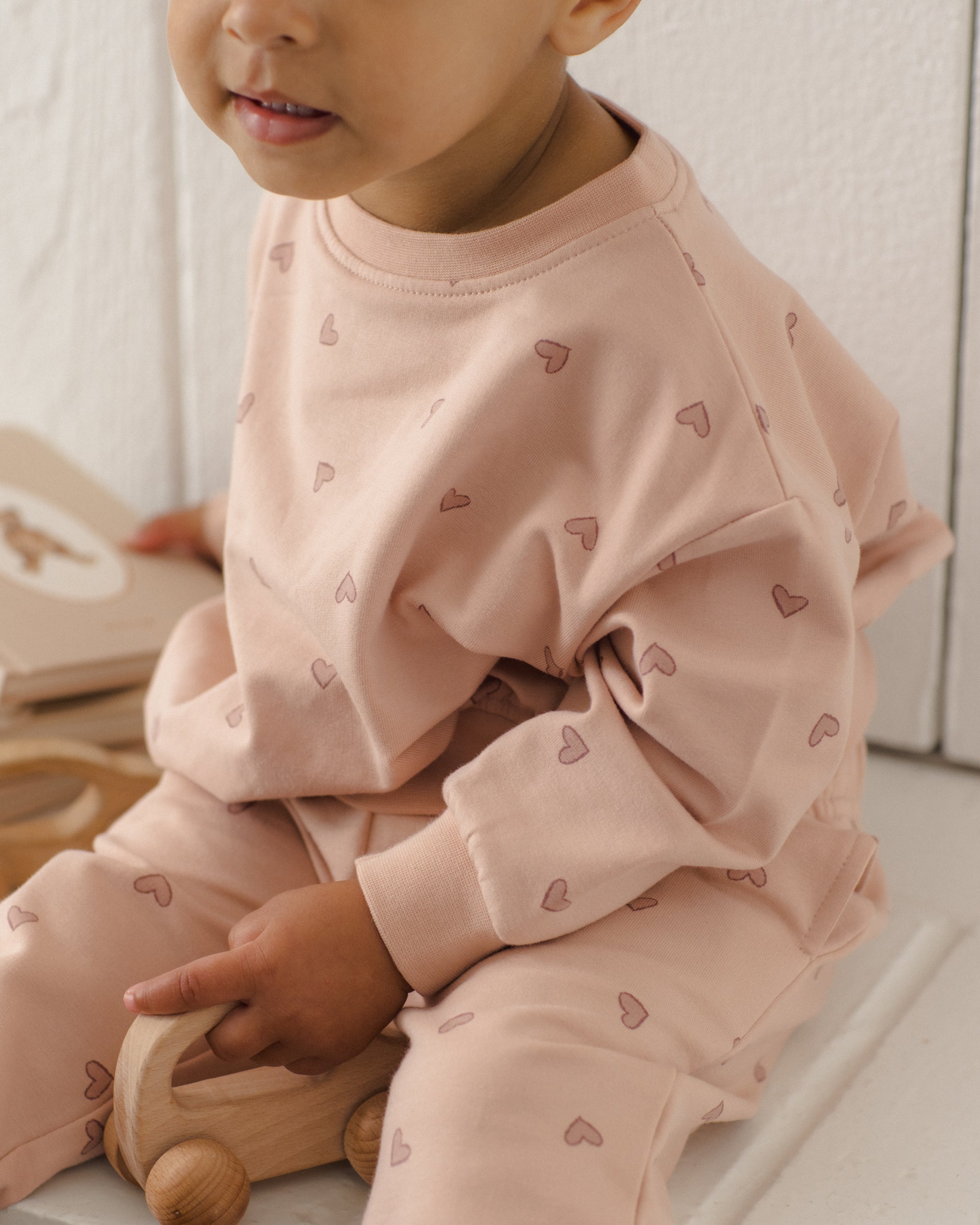 Relaxed Sweatshirt Hearts - Rylee + Cru | Kids Clothes | Trendy Baby Clothes | Modern Infant Outfits |