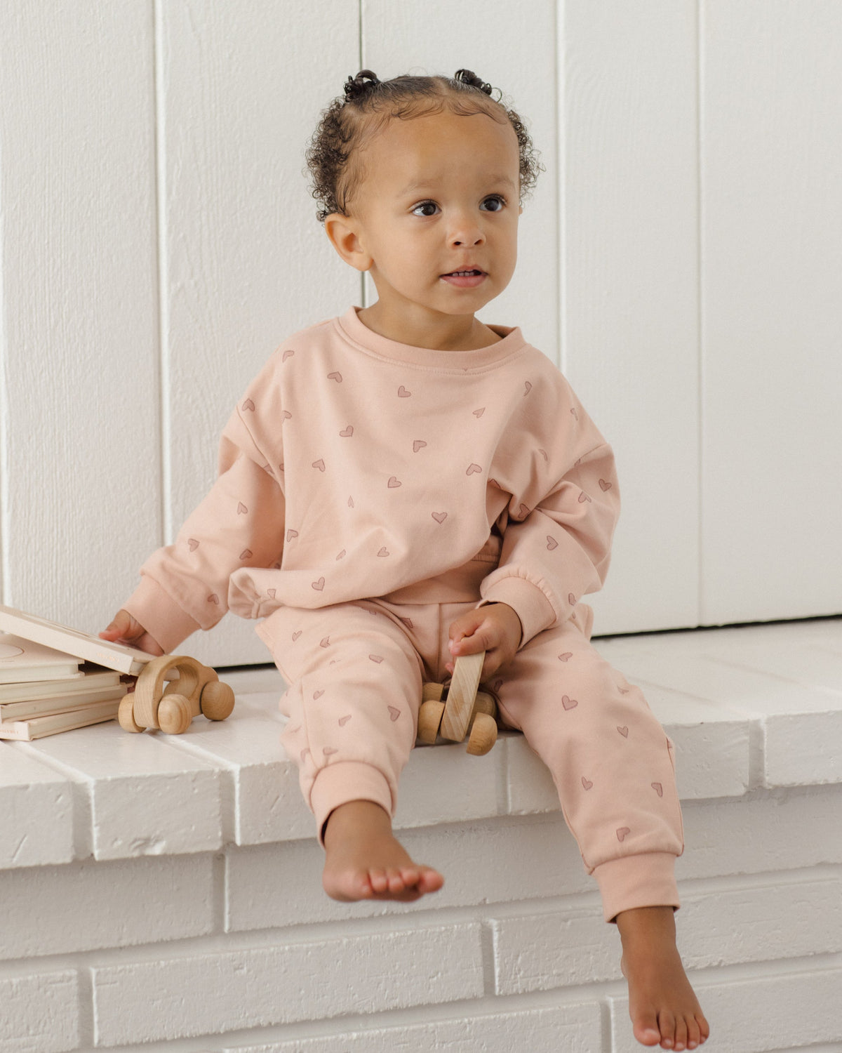 Relaxed Sweatshirt Hearts - Rylee + Cru | Kids Clothes | Trendy Baby Clothes | Modern Infant Outfits |