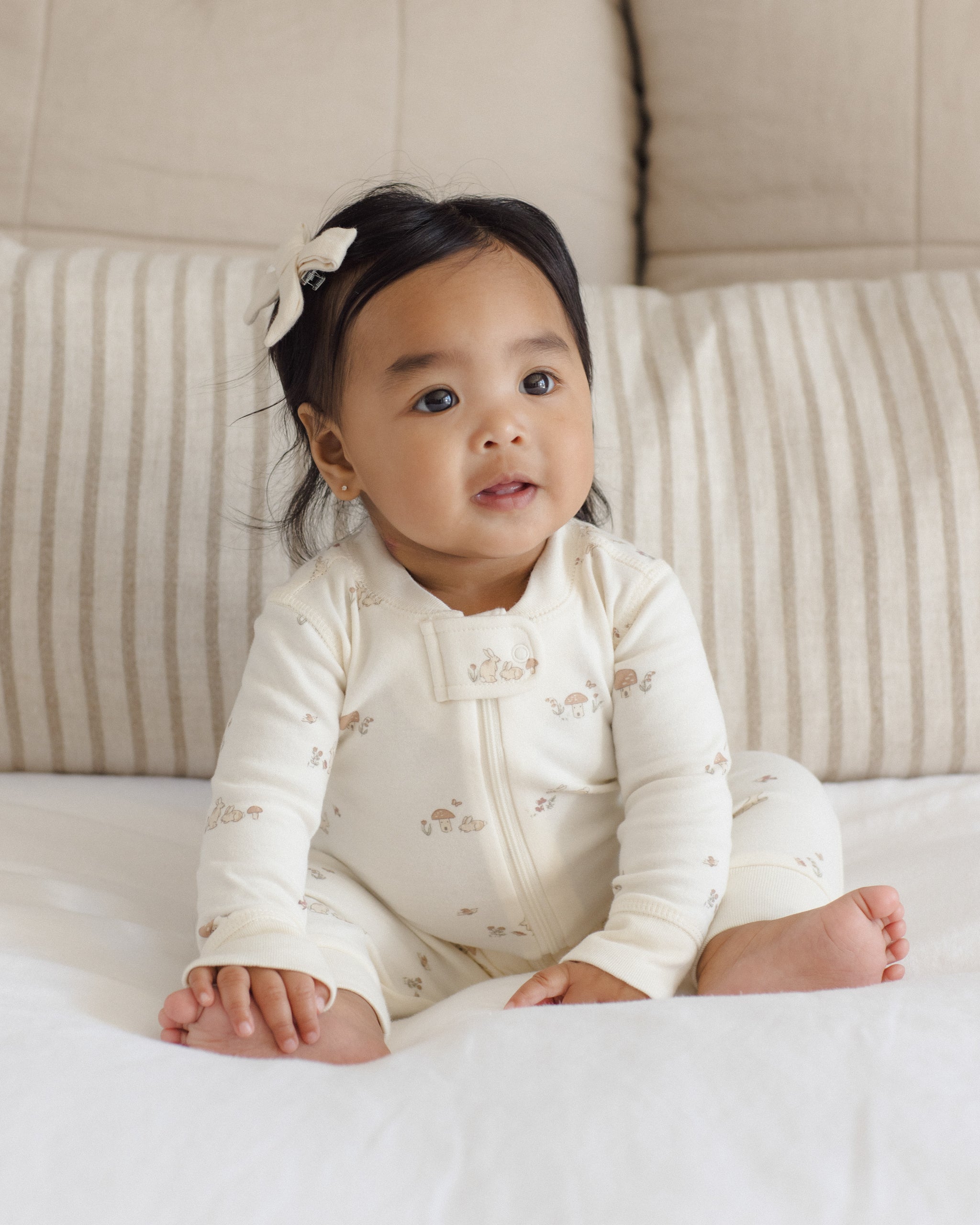 Zip Long Sleeve Sleeper Bunnies - Rylee + Cru | Kids Clothes | Trendy Baby Clothes | Modern Infant Outfits |