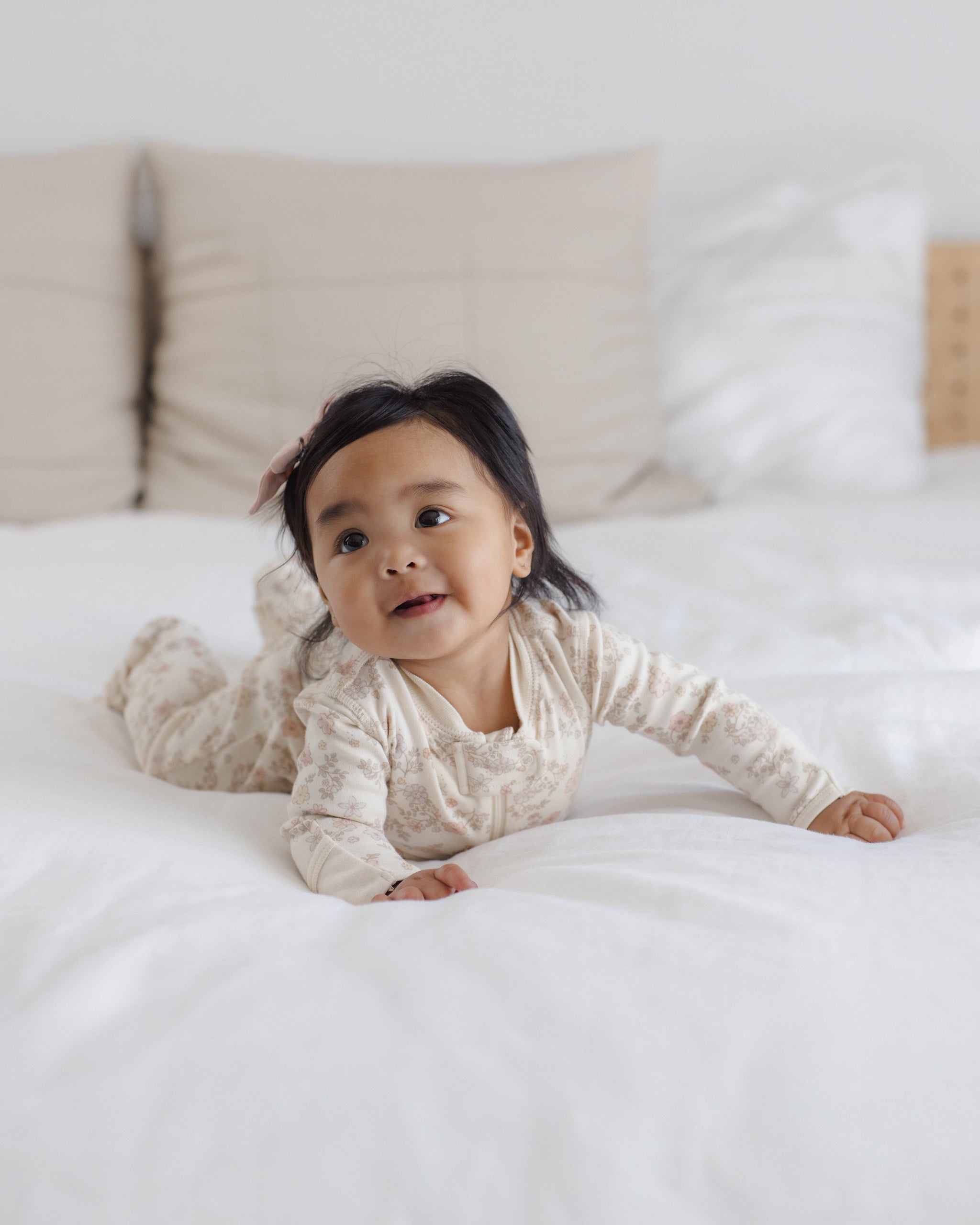 Zip Long Sleeve Sleeper Footie Floral Vine - Rylee + Cru | Kids Clothes | Trendy Baby Clothes | Modern Infant Outfits |