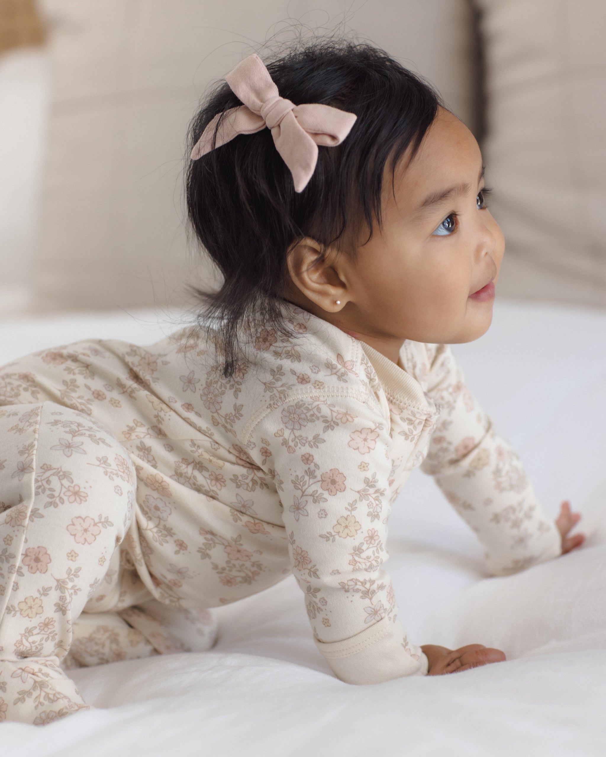 Zip Long Sleeve Sleeper Footie Floral Vine - Rylee + Cru | Kids Clothes | Trendy Baby Clothes | Modern Infant Outfits |