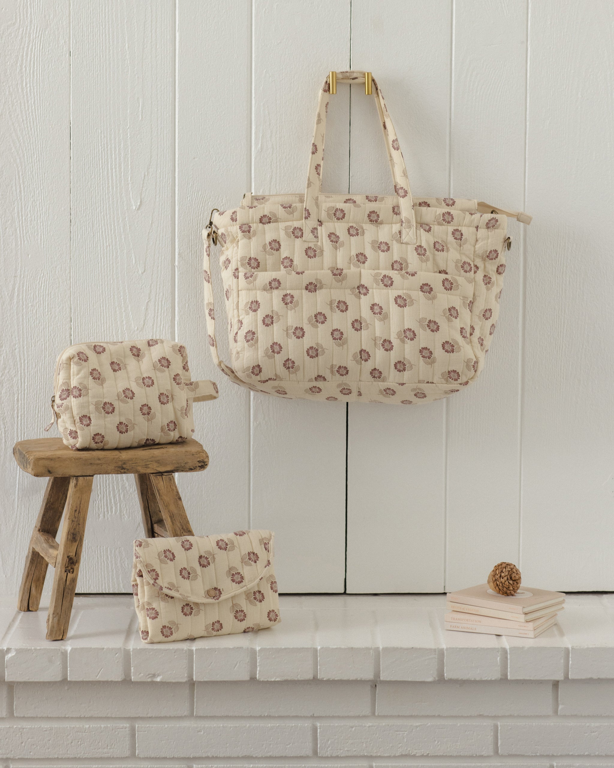 Diaper Bag + Changing Pad Set Fall Floral - Rylee + Cru | Kids Clothes | Trendy Baby Clothes | Modern Infant Outfits |