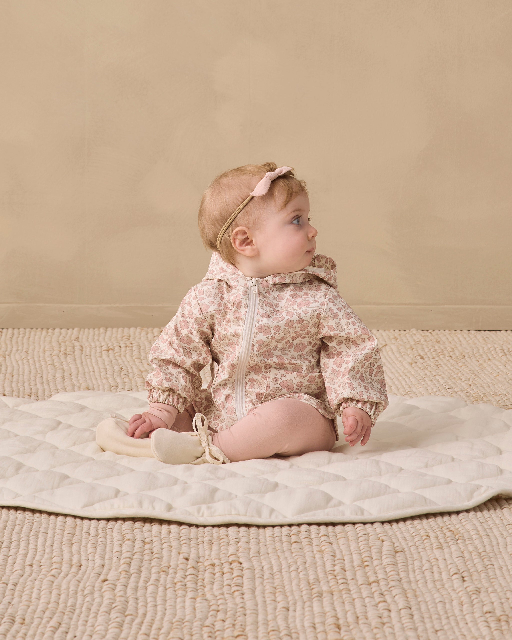 Baby Booties Natural - Rylee + Cru | Kids Clothes | Trendy Baby Clothes | Modern Infant Outfits |