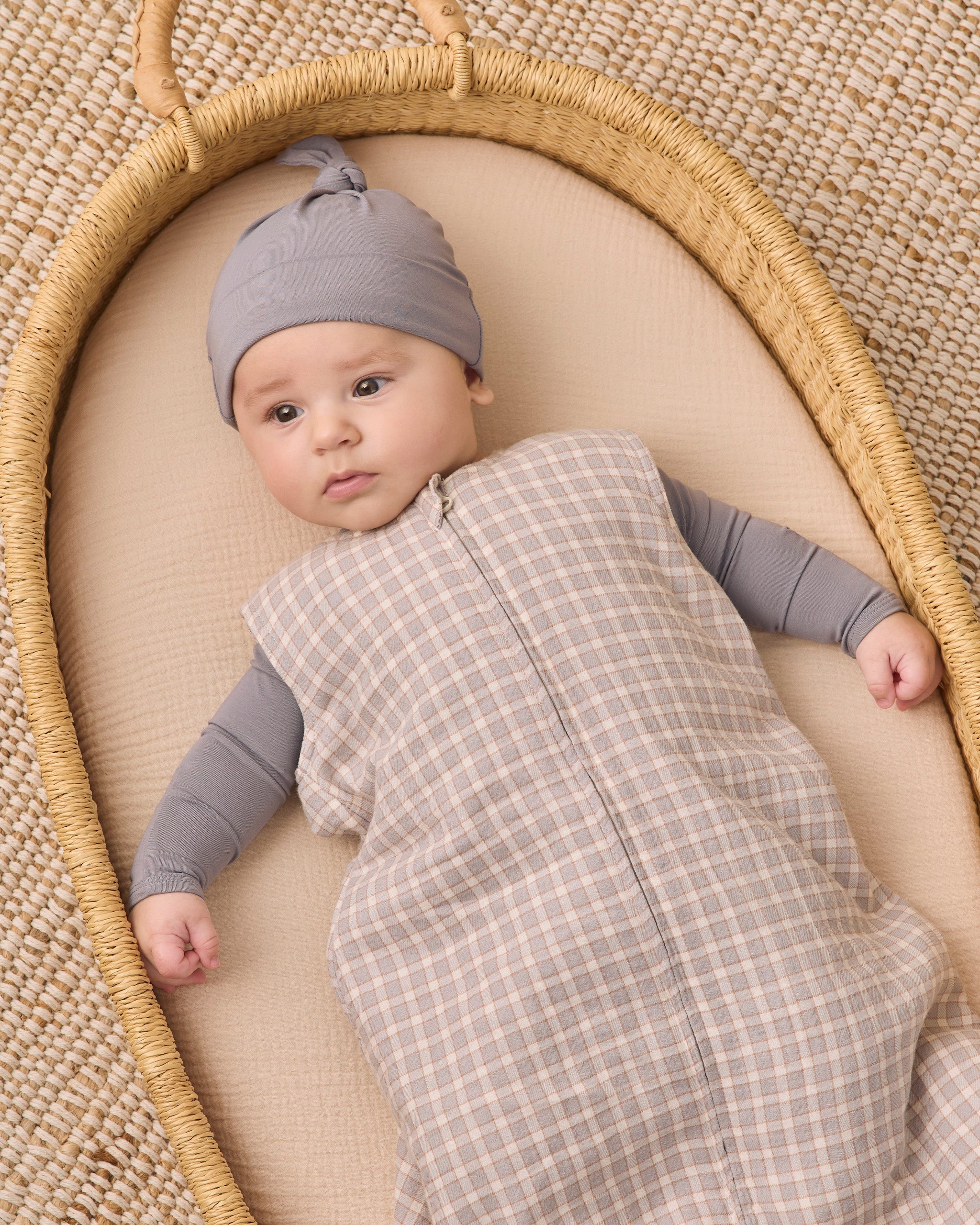 Sleep Bag Blue Gingham - Rylee + Cru | Kids Clothes | Trendy Baby Clothes | Modern Infant Outfits |