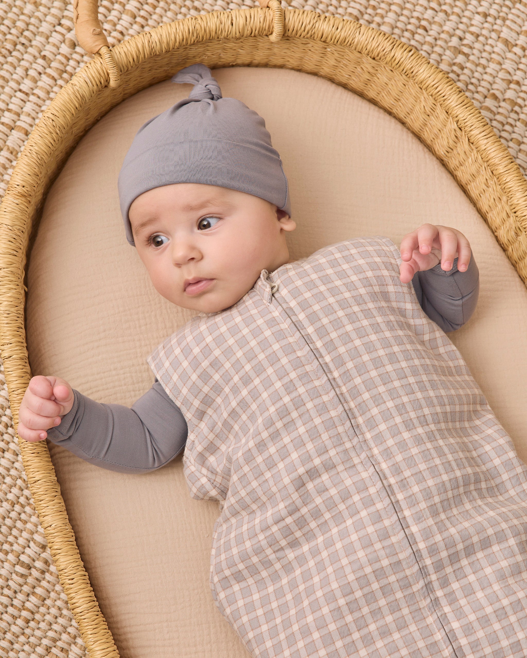 Sleep Bag Blue Gingham - Rylee + Cru | Kids Clothes | Trendy Baby Clothes | Modern Infant Outfits |
