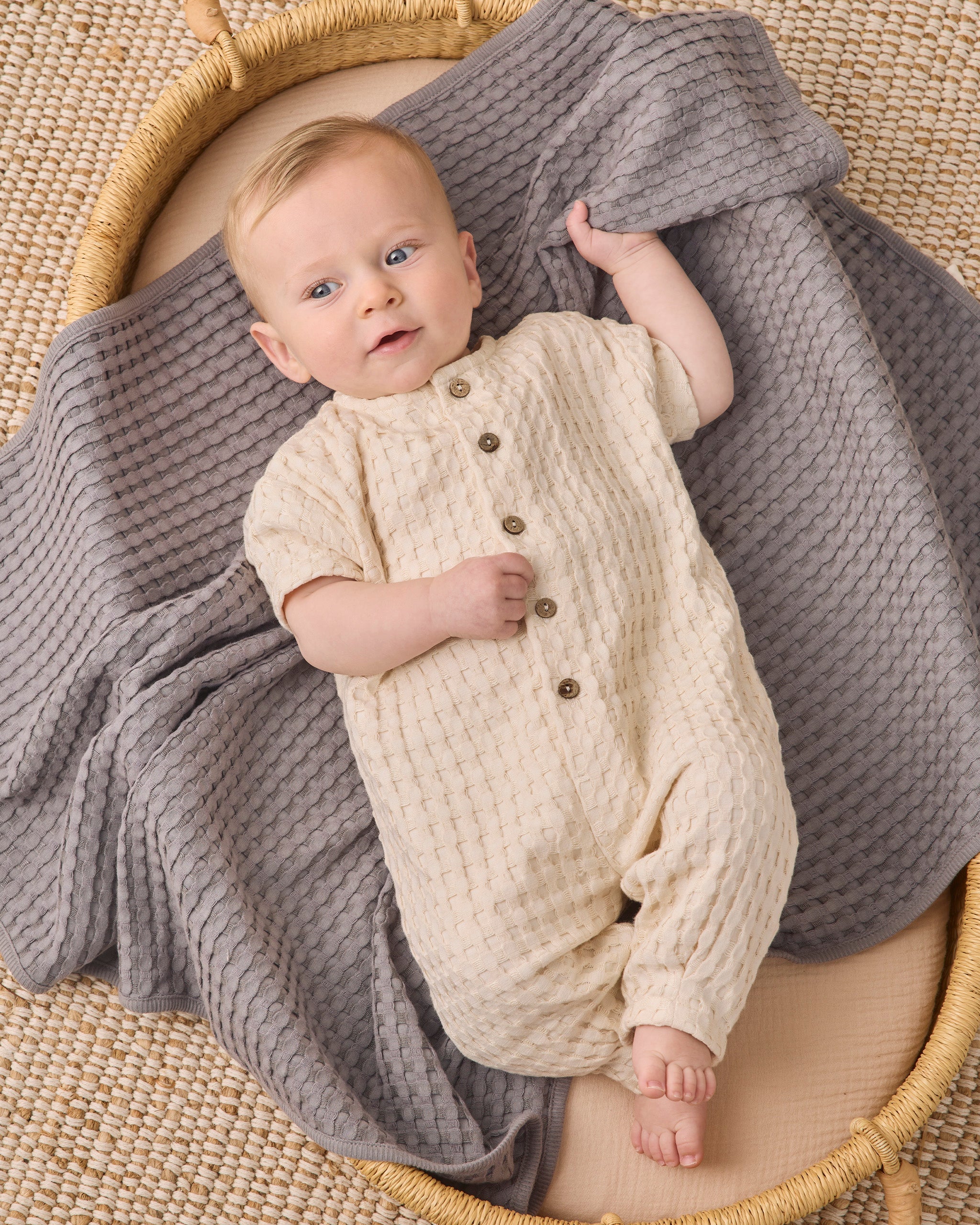 Hayes Jumpsuit Natural - Rylee + Cru | Kids Clothes | Trendy Baby Clothes | Modern Infant Outfits |
