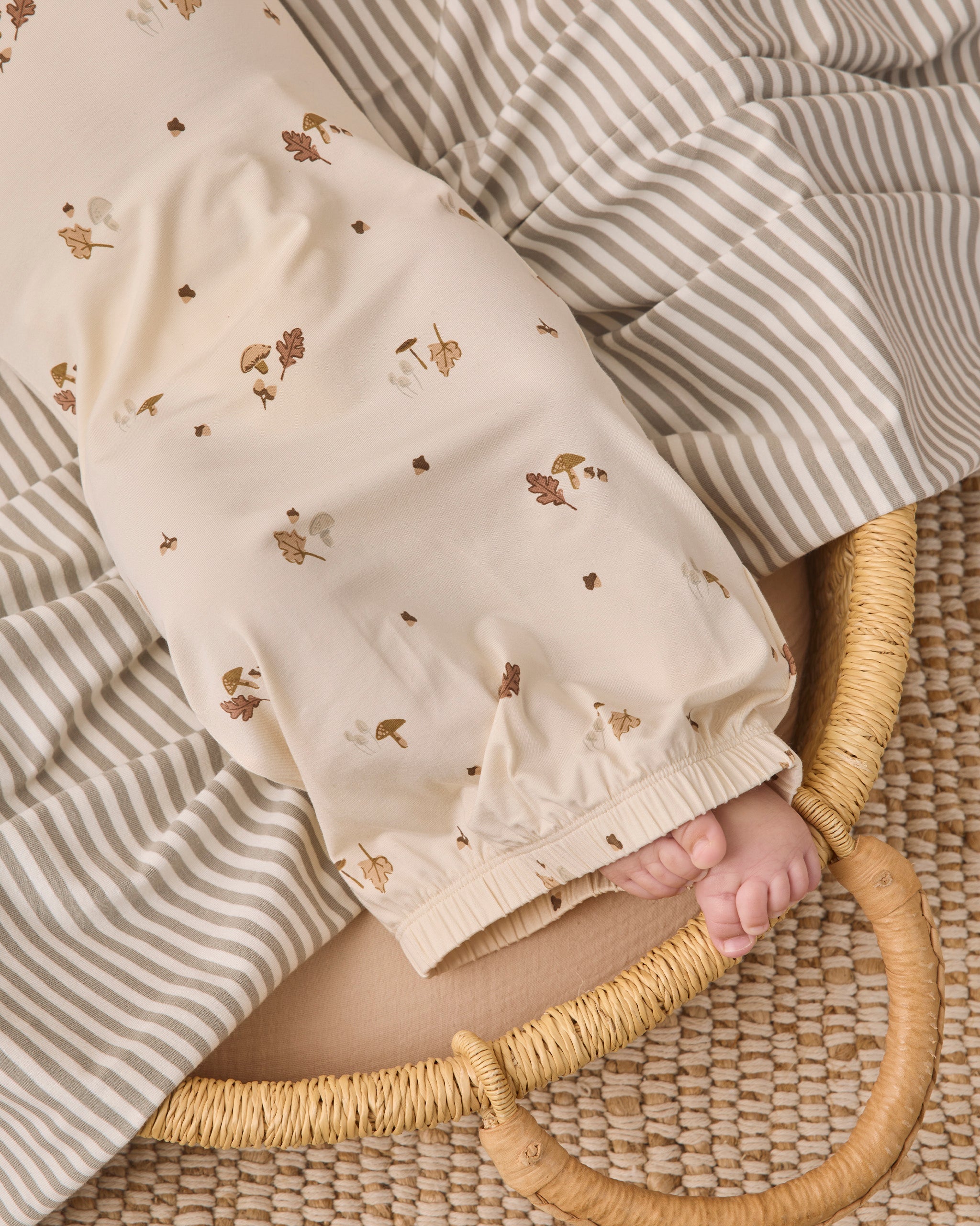 Bamboo Baby Gown + Hat Set Woodland - Rylee + Cru | Kids Clothes | Trendy Baby Clothes | Modern Infant Outfits |