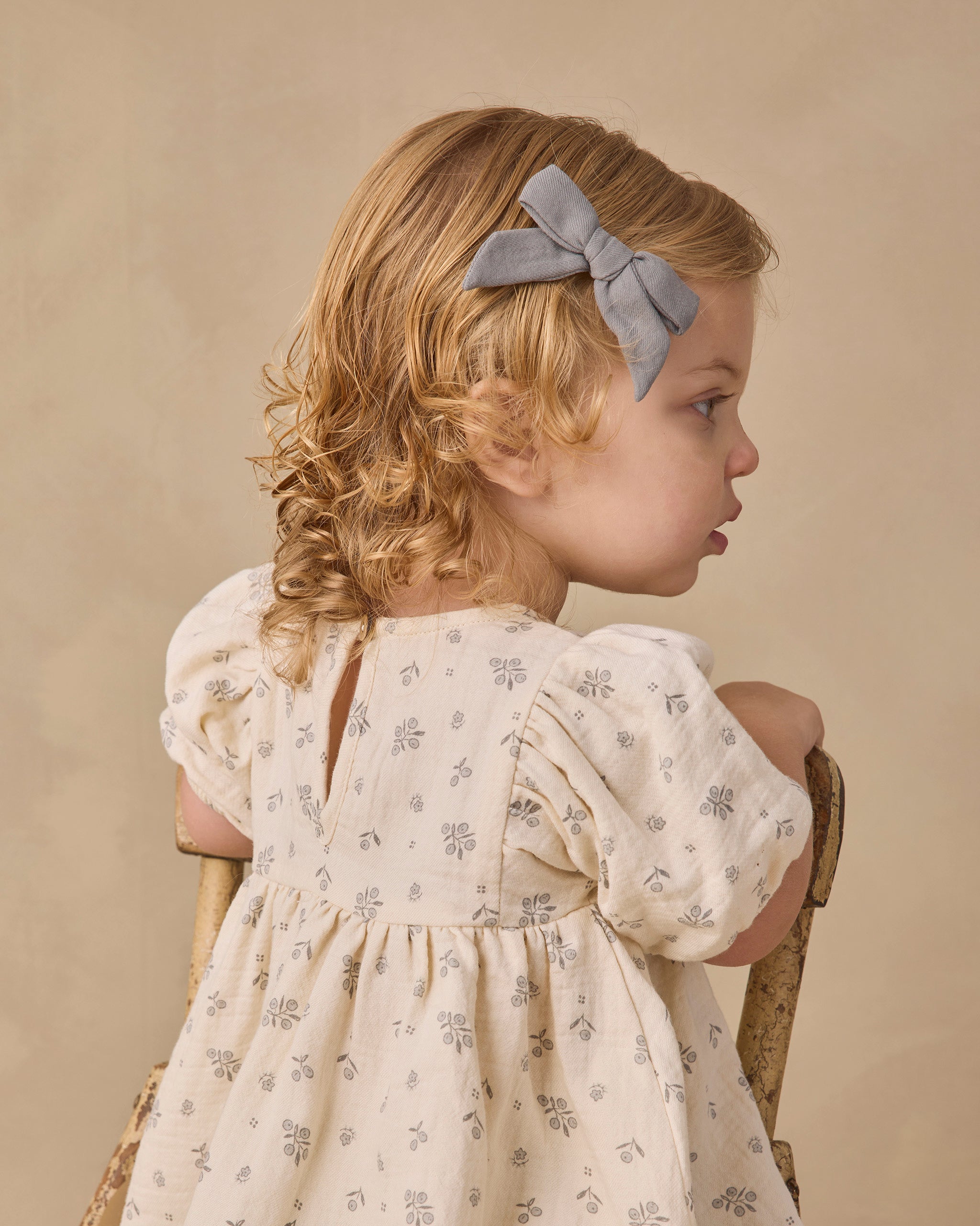 Bow W. Clip, Set Of 3 Mulberry, Slate, Natural - Rylee + Cru | Kids Clothes | Trendy Baby Clothes | Modern Infant Outfits |