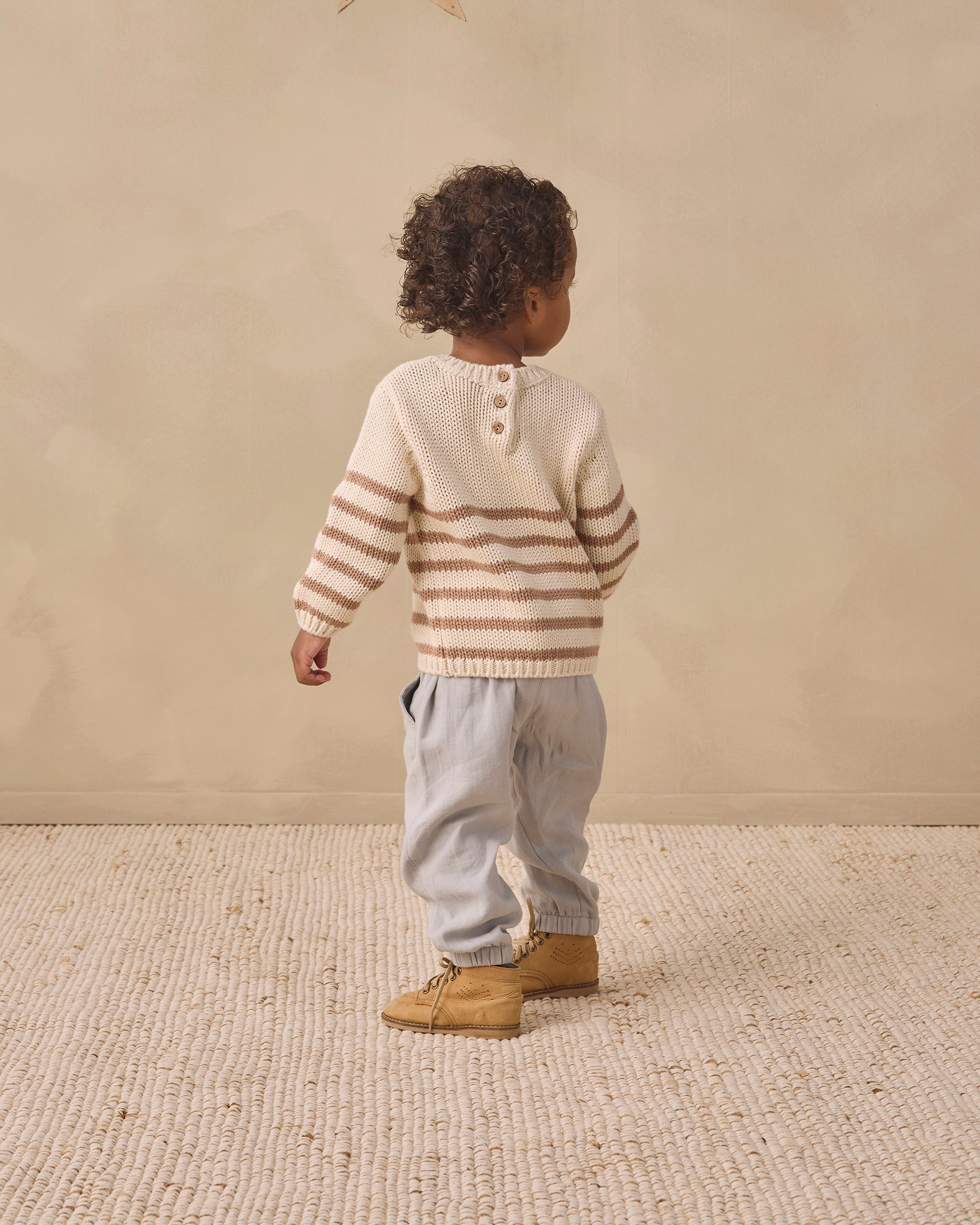 Rex Sweater Almond Stripe - Rylee + Cru | Kids Clothes | Trendy Baby Clothes | Modern Infant Outfits |