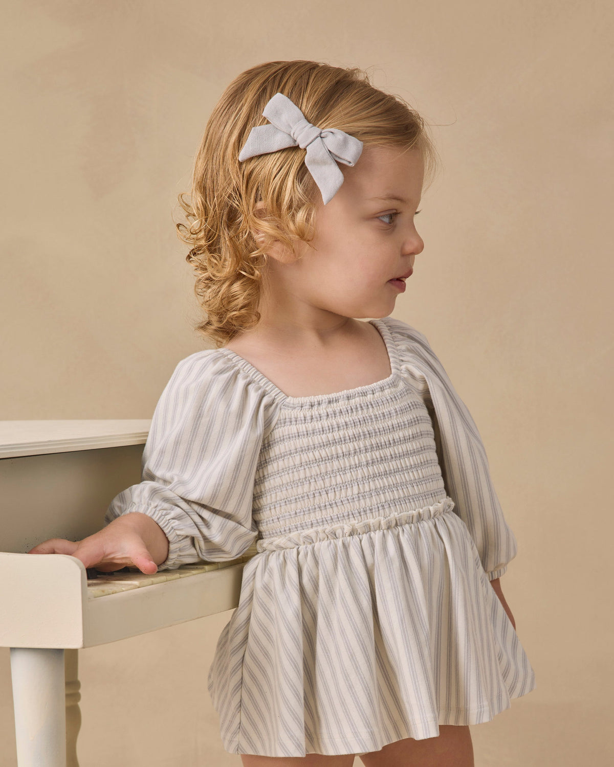 Lainey Romper Cloud Stripe - Rylee + Cru | Kids Clothes | Trendy Baby Clothes | Modern Infant Outfits |