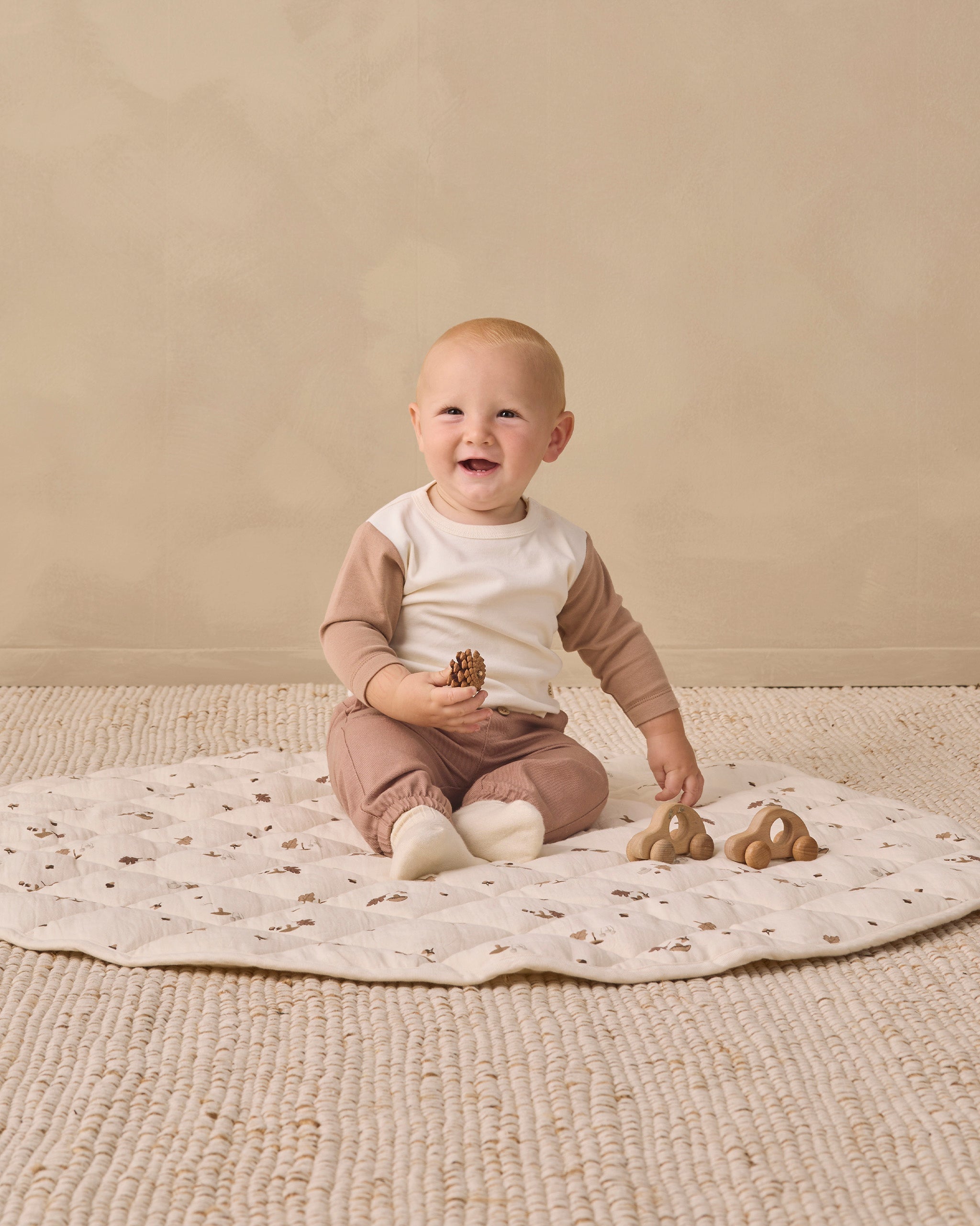 Long Sleeve Raglan Tee Almond - Rylee + Cru | Kids Clothes | Trendy Baby Clothes | Modern Infant Outfits |