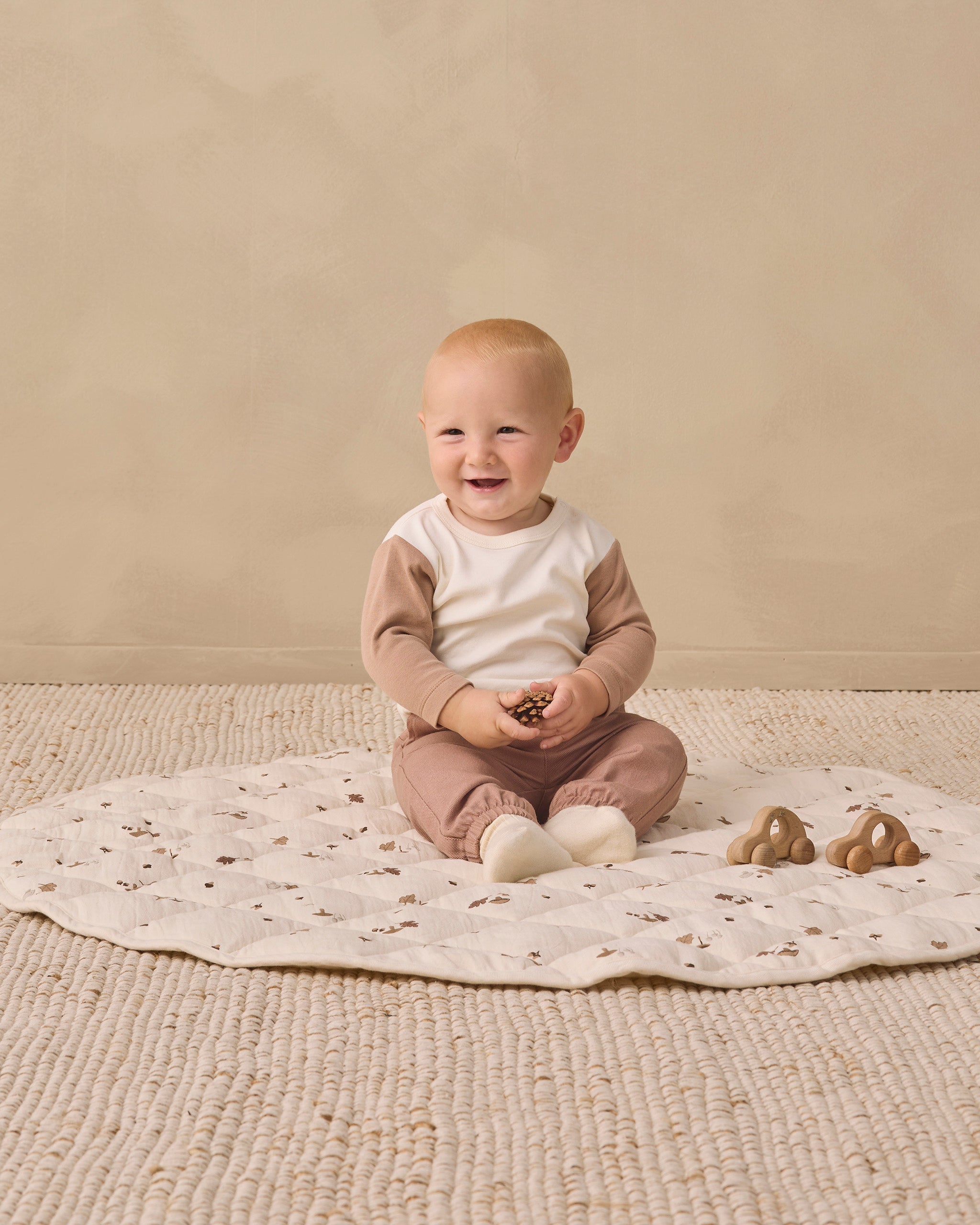 Long Sleeve Raglan Tee Almond - Rylee + Cru | Kids Clothes | Trendy Baby Clothes | Modern Infant Outfits |