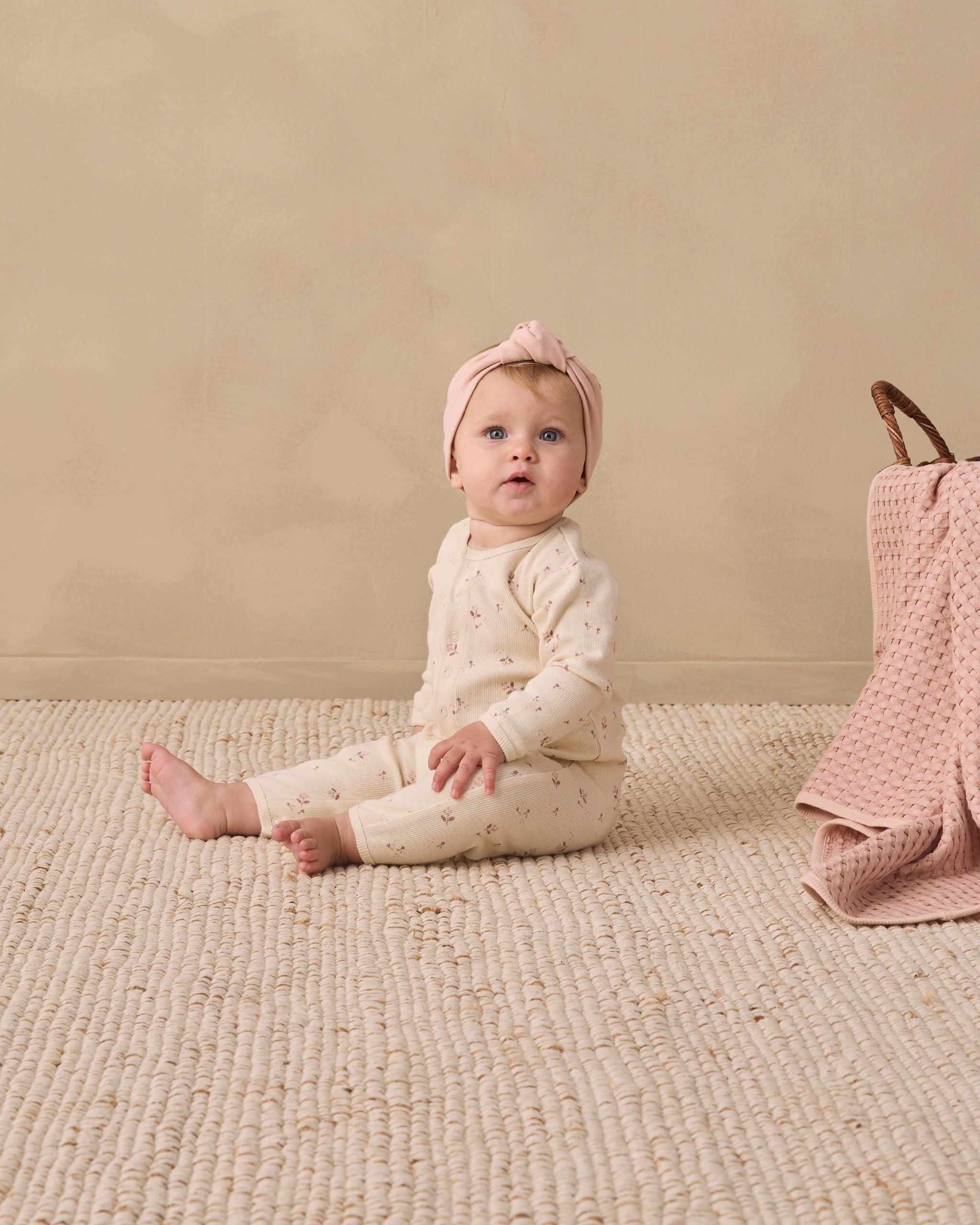 Ribbed Baby Jumpsuit Fall Ditsy - Rylee + Cru | Kids Clothes | Trendy Baby Clothes | Modern Infant Outfits |