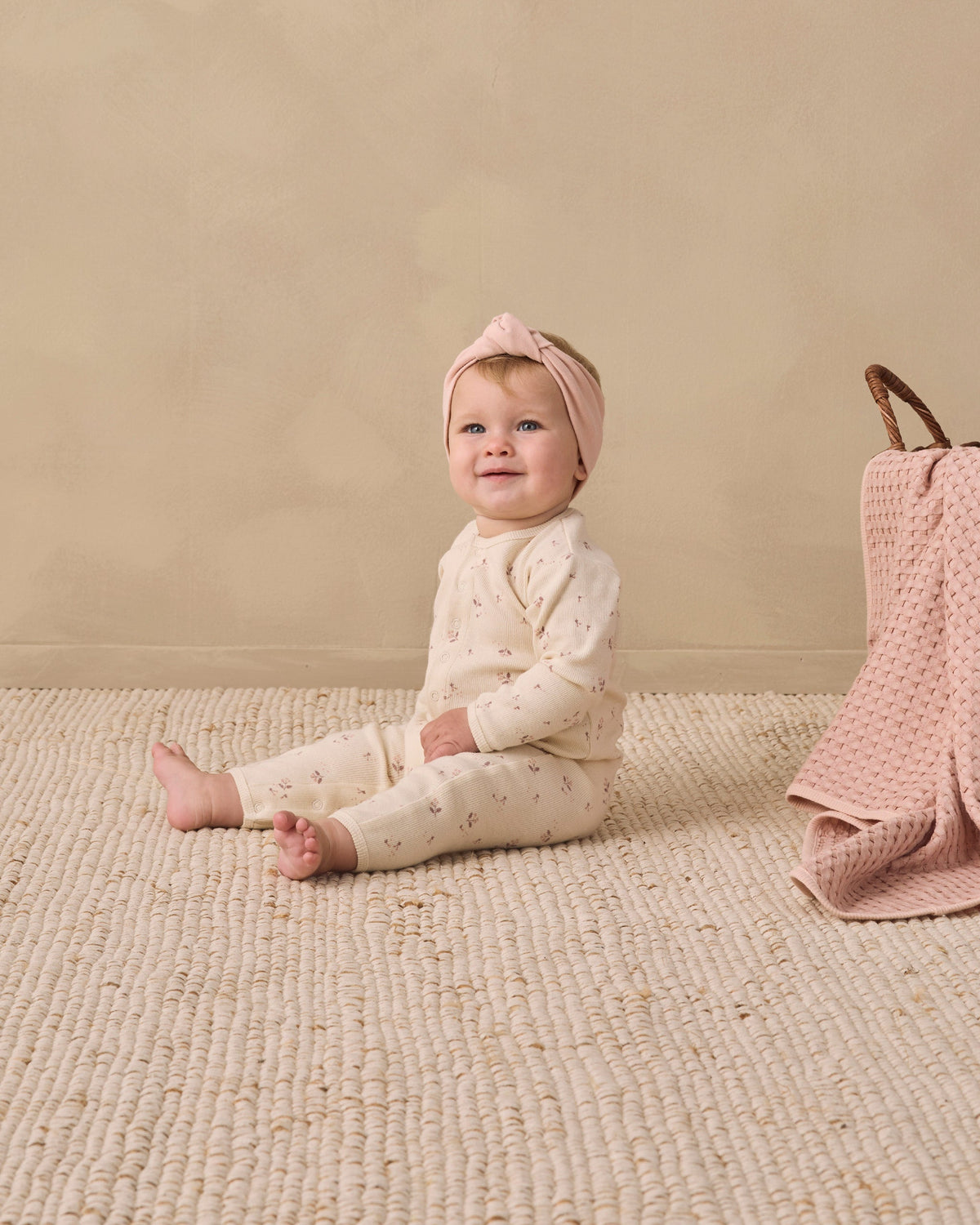Ribbed Baby Jumpsuit Fall Ditsy - Rylee + Cru | Kids Clothes | Trendy Baby Clothes | Modern Infant Outfits |