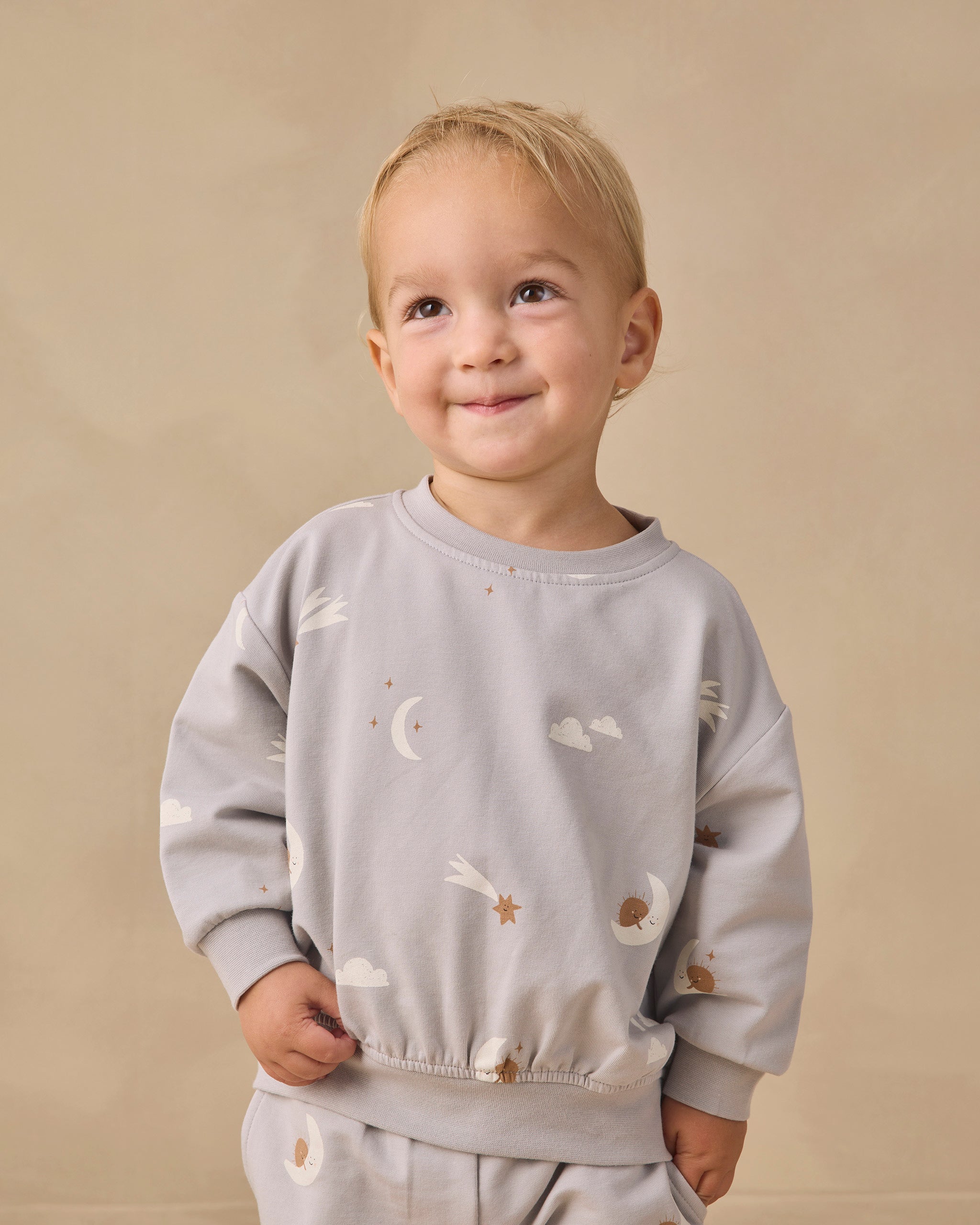 Relaxed Sweatshirt Sky Friends - Rylee + Cru | Kids Clothes | Trendy Baby Clothes | Modern Infant Outfits |