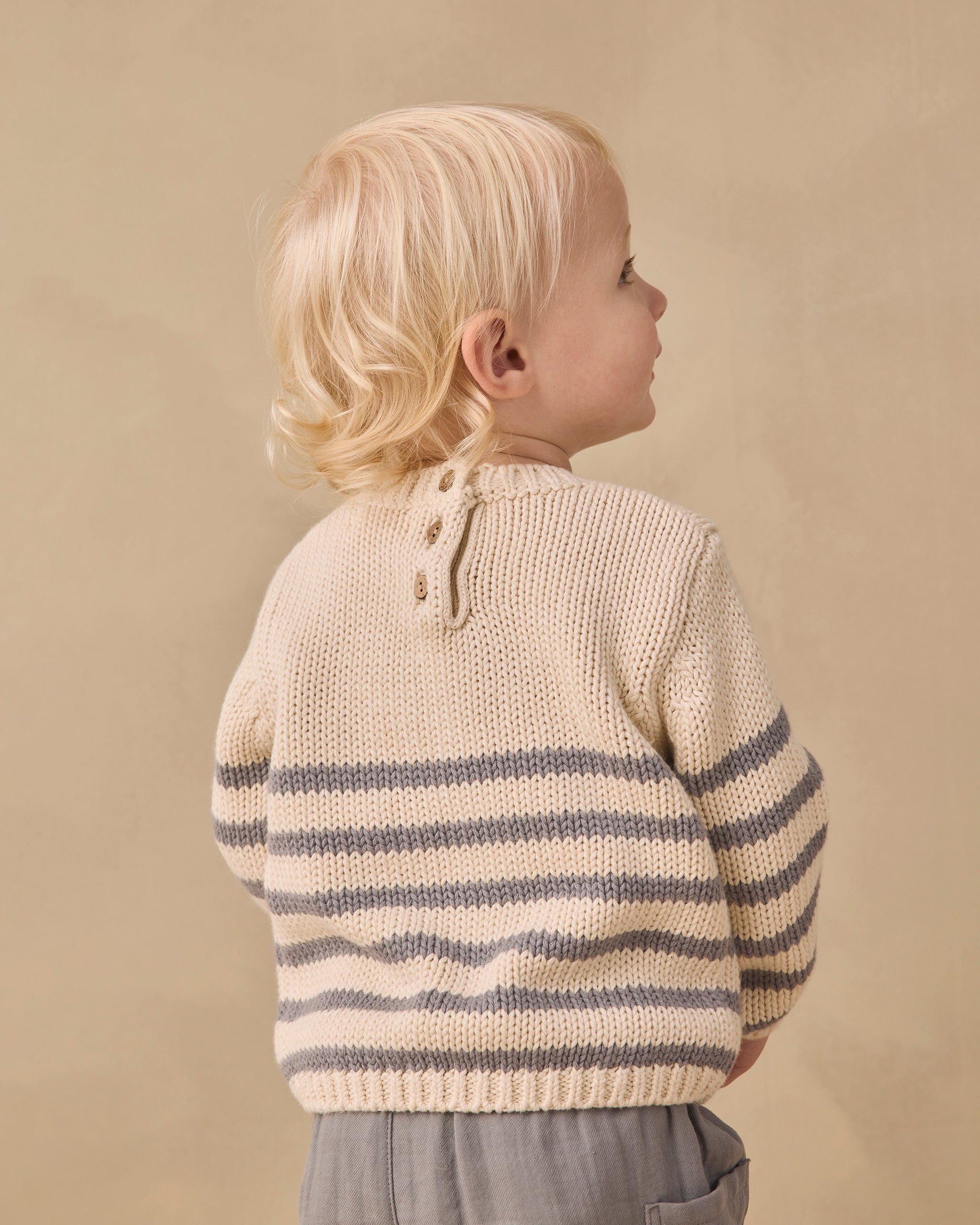 Rex Sweater Slate Stripe - Rylee + Cru | Kids Clothes | Trendy Baby Clothes | Modern Infant Outfits |