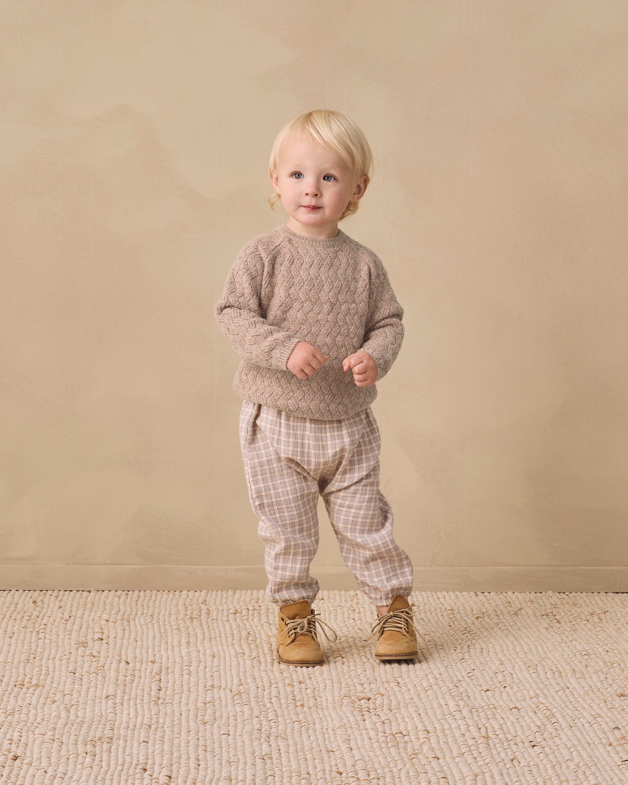 Knit Sweater Heathered Almond - Rylee + Cru | Kids Clothes | Trendy Baby Clothes | Modern Infant Outfits |