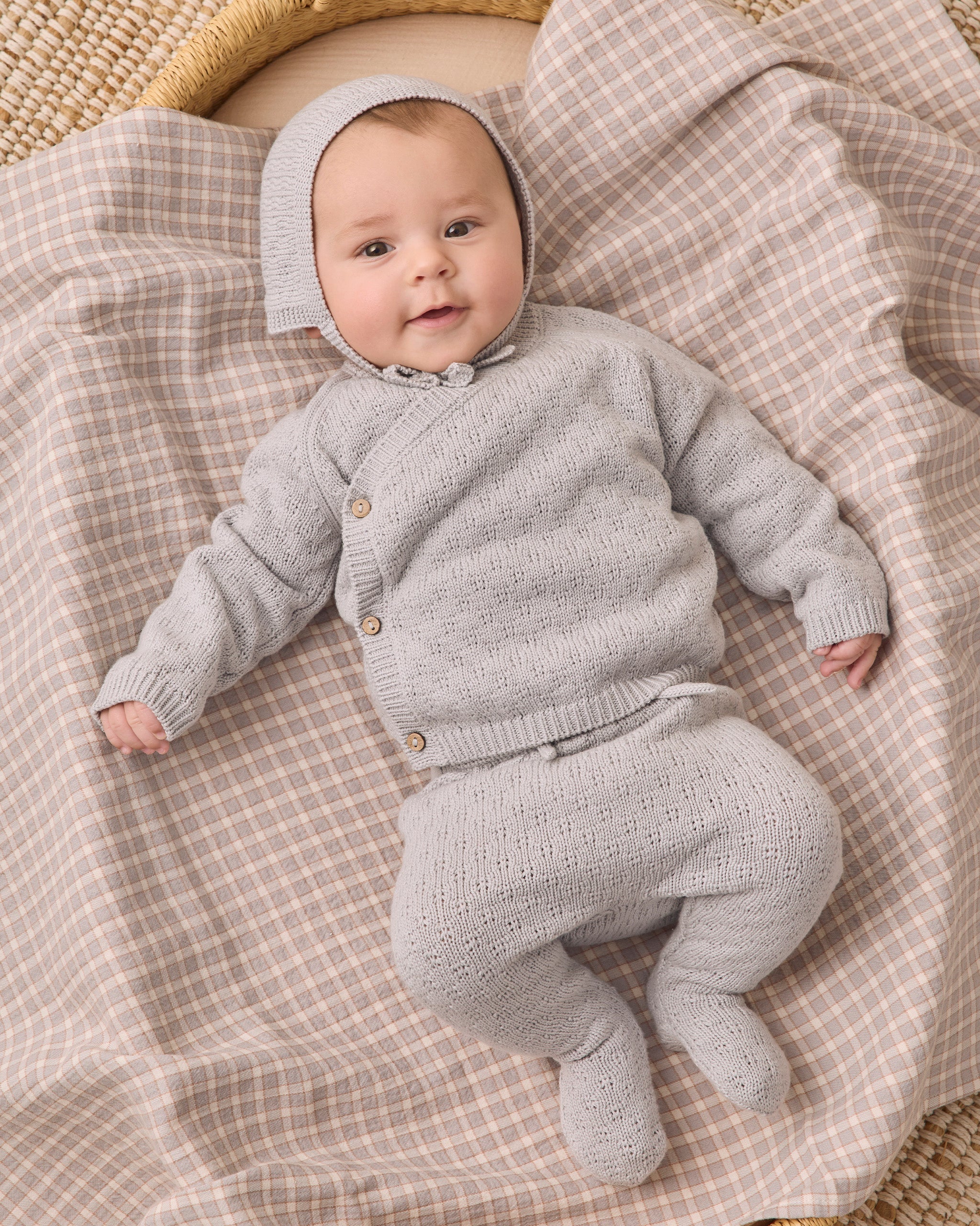 Knit Wrap Top + Pant Set Cloud - Rylee + Cru | Kids Clothes | Trendy Baby Clothes | Modern Infant Outfits |