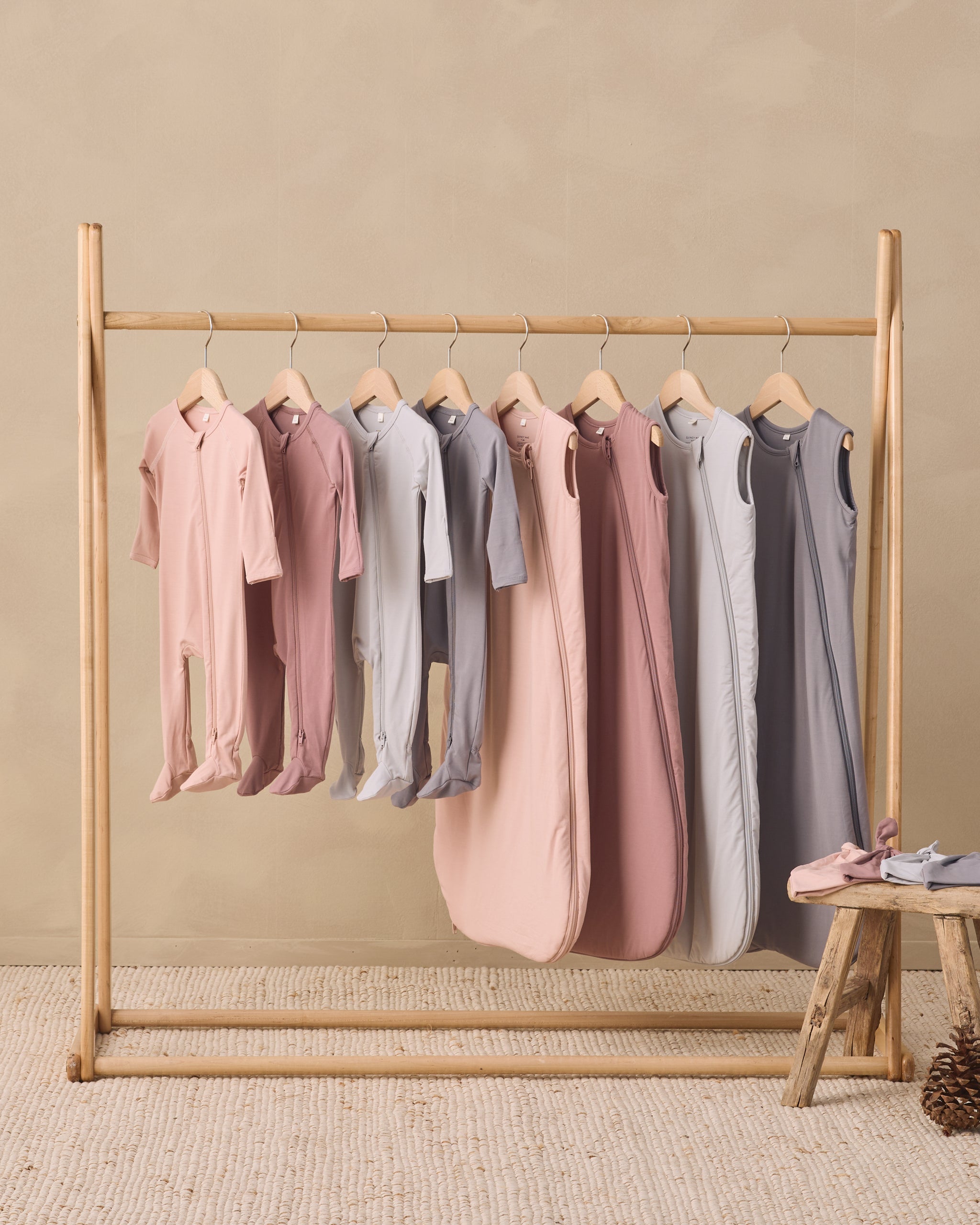 Bamboo Sleep Bag Dusty Rose - Rylee + Cru | Kids Clothes | Trendy Baby Clothes | Modern Infant Outfits |