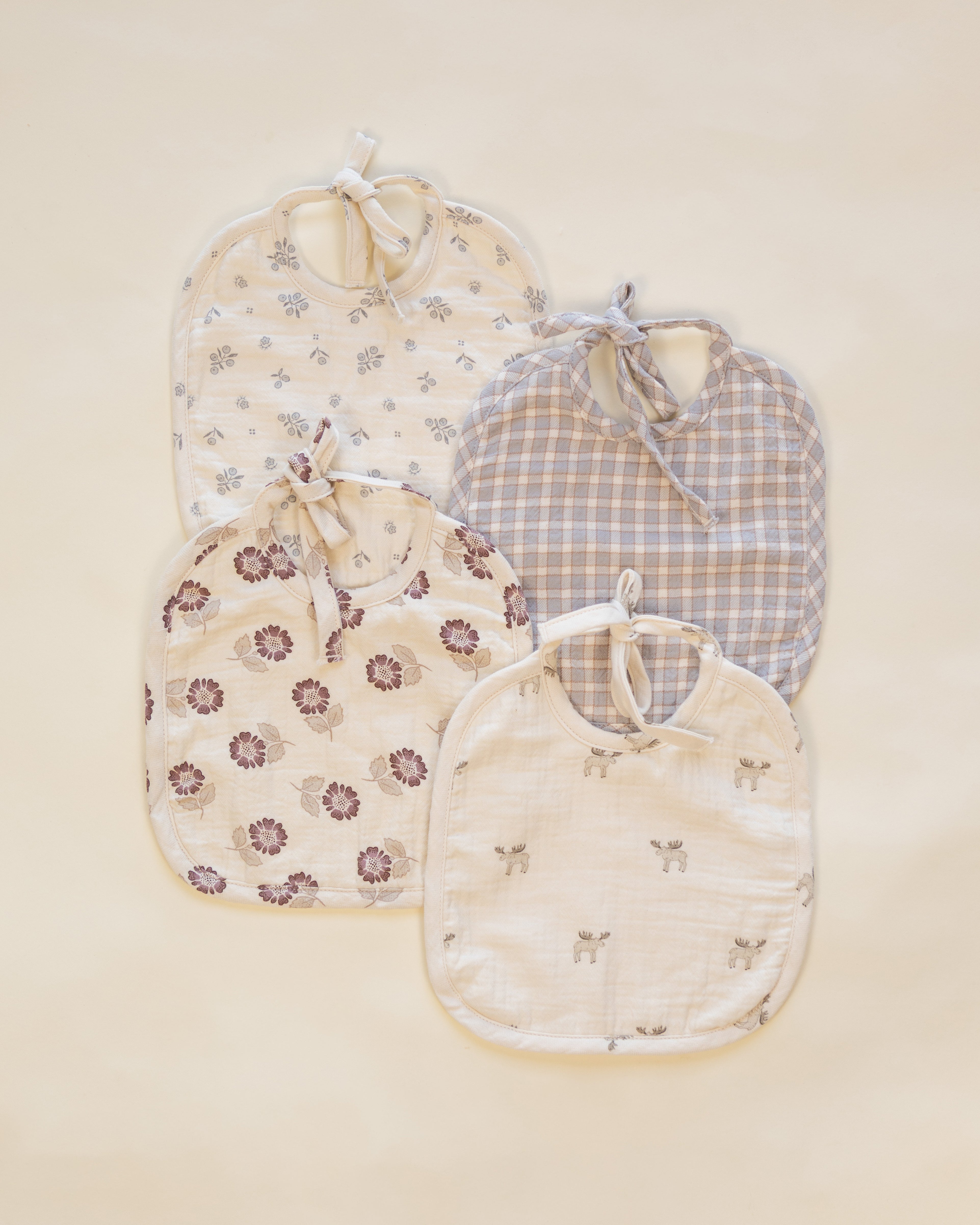Woven Tie Bib Blue Gingham - Rylee + Cru | Kids Clothes | Trendy Baby Clothes | Modern Infant Outfits |