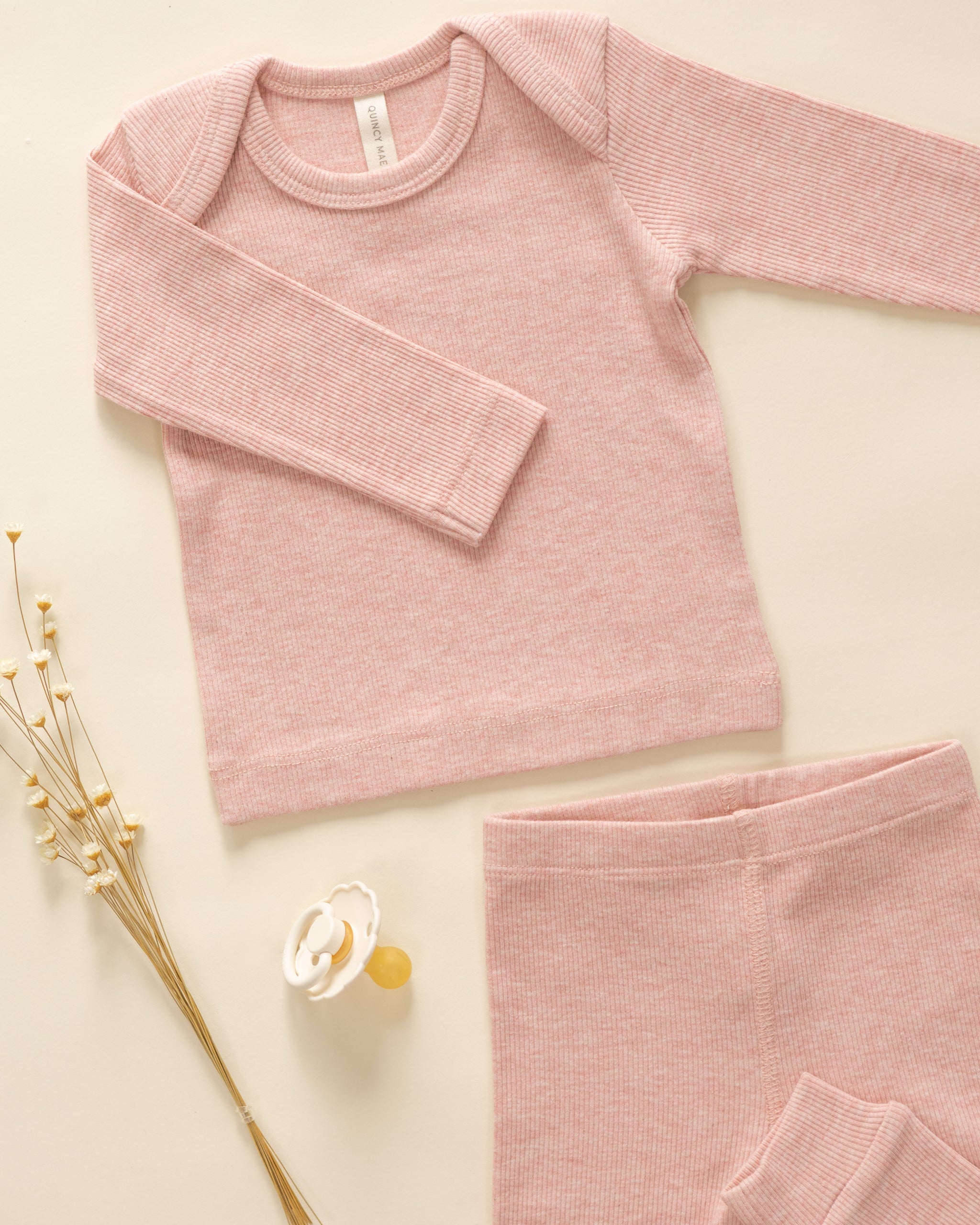 Ribbed Tee And Legging Set || Rose - Rylee + Cru | Kids Clothes | Trendy Baby Clothes | Modern Infant Outfits |