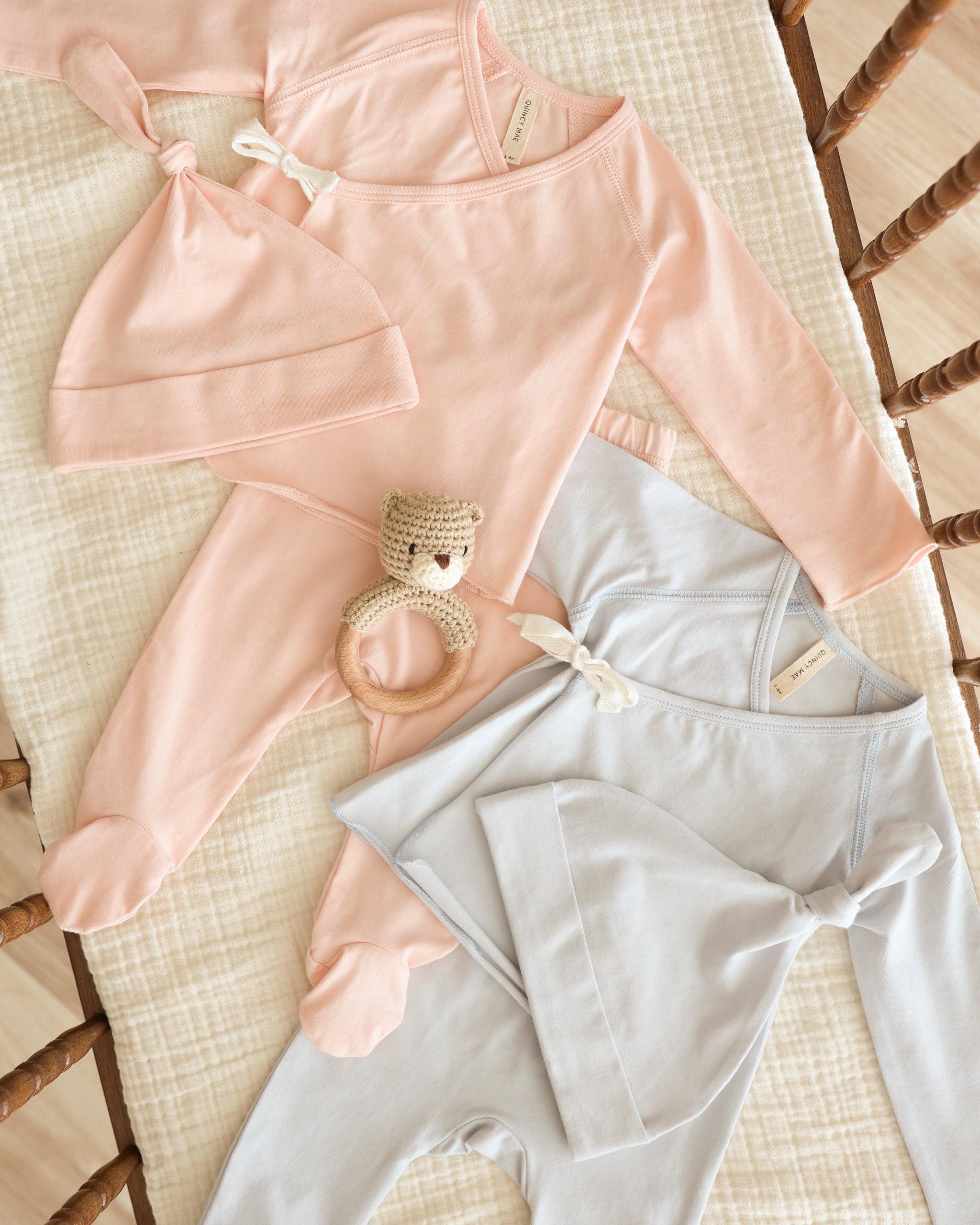 Wrap Top + Footed Pant Set || Petal