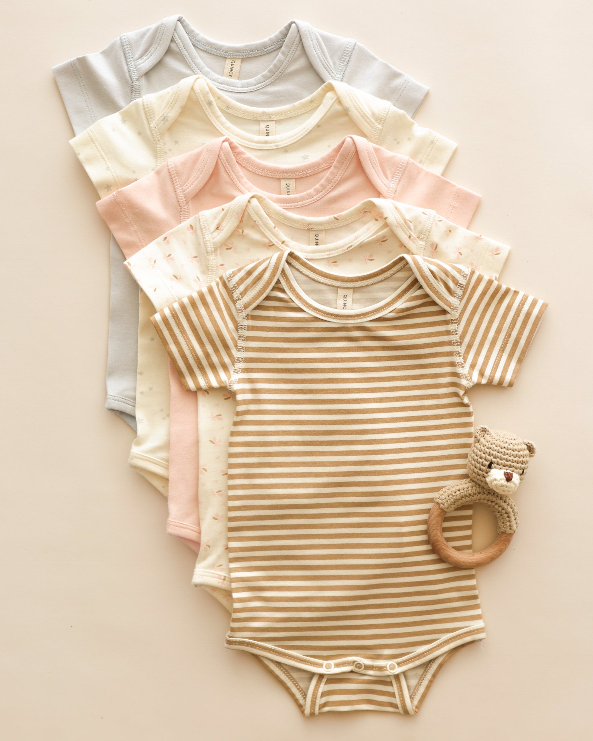 Short Sleeve One-Piece || Honey Stripe