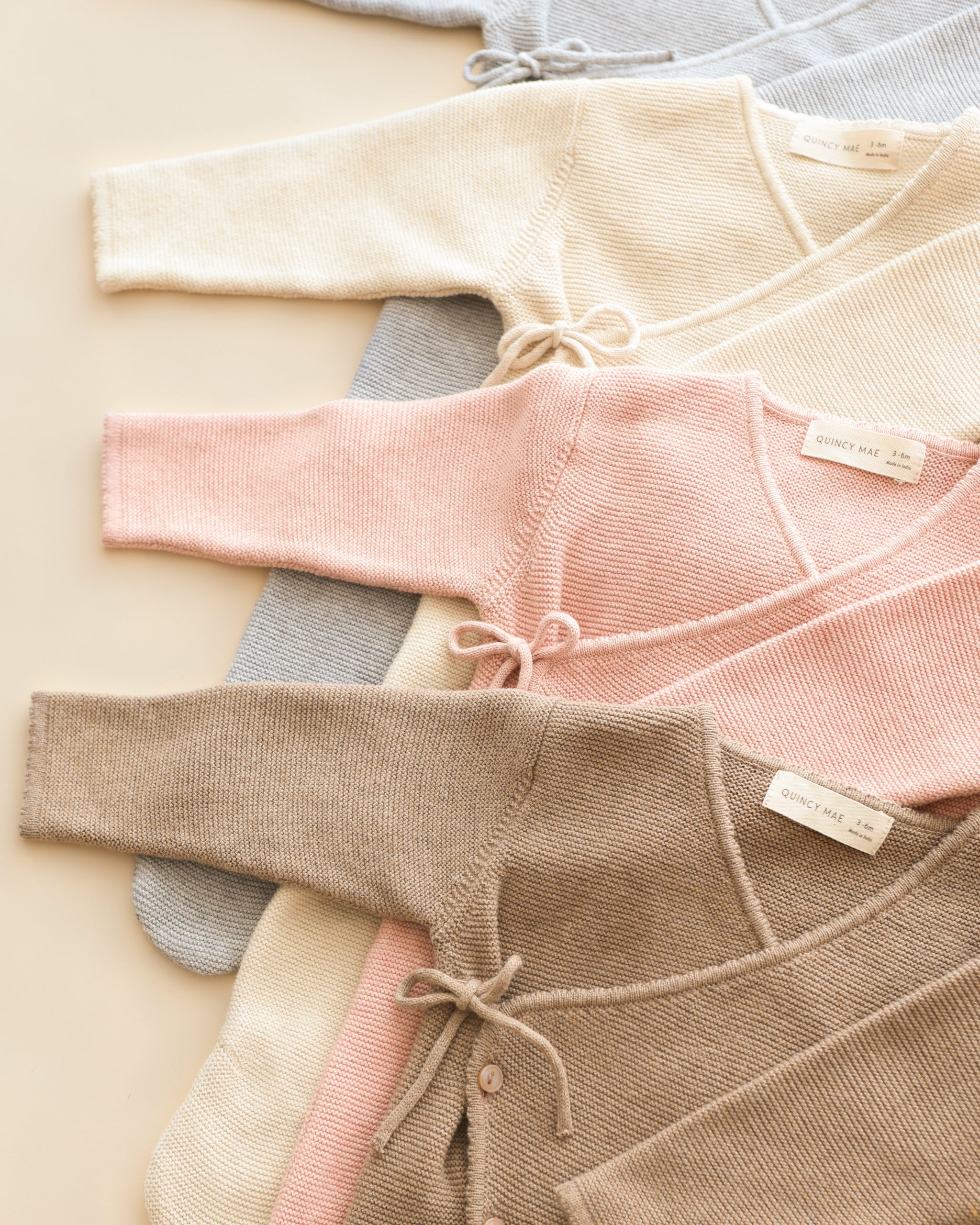 Wrap Knit Footie || Heathered Natural