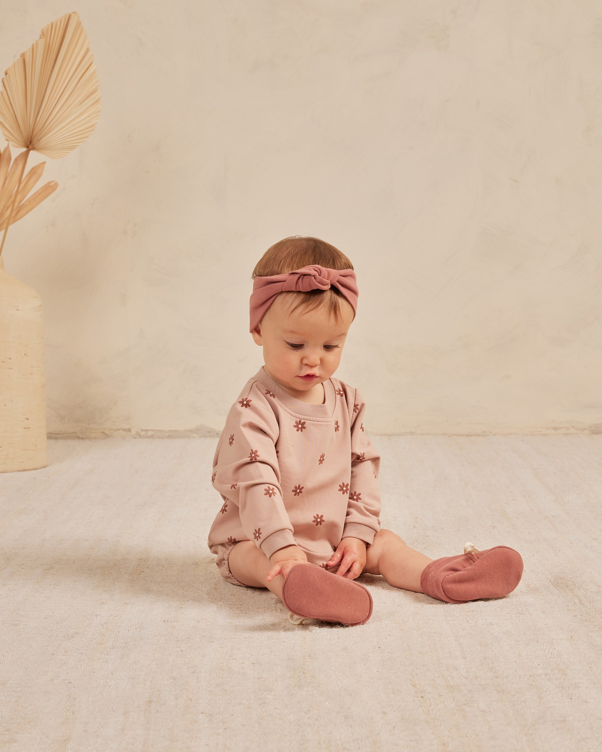 Baby Booties || Berry - Rylee + Cru | Kids Clothes | Trendy Baby Clothes | Modern Infant Outfits |