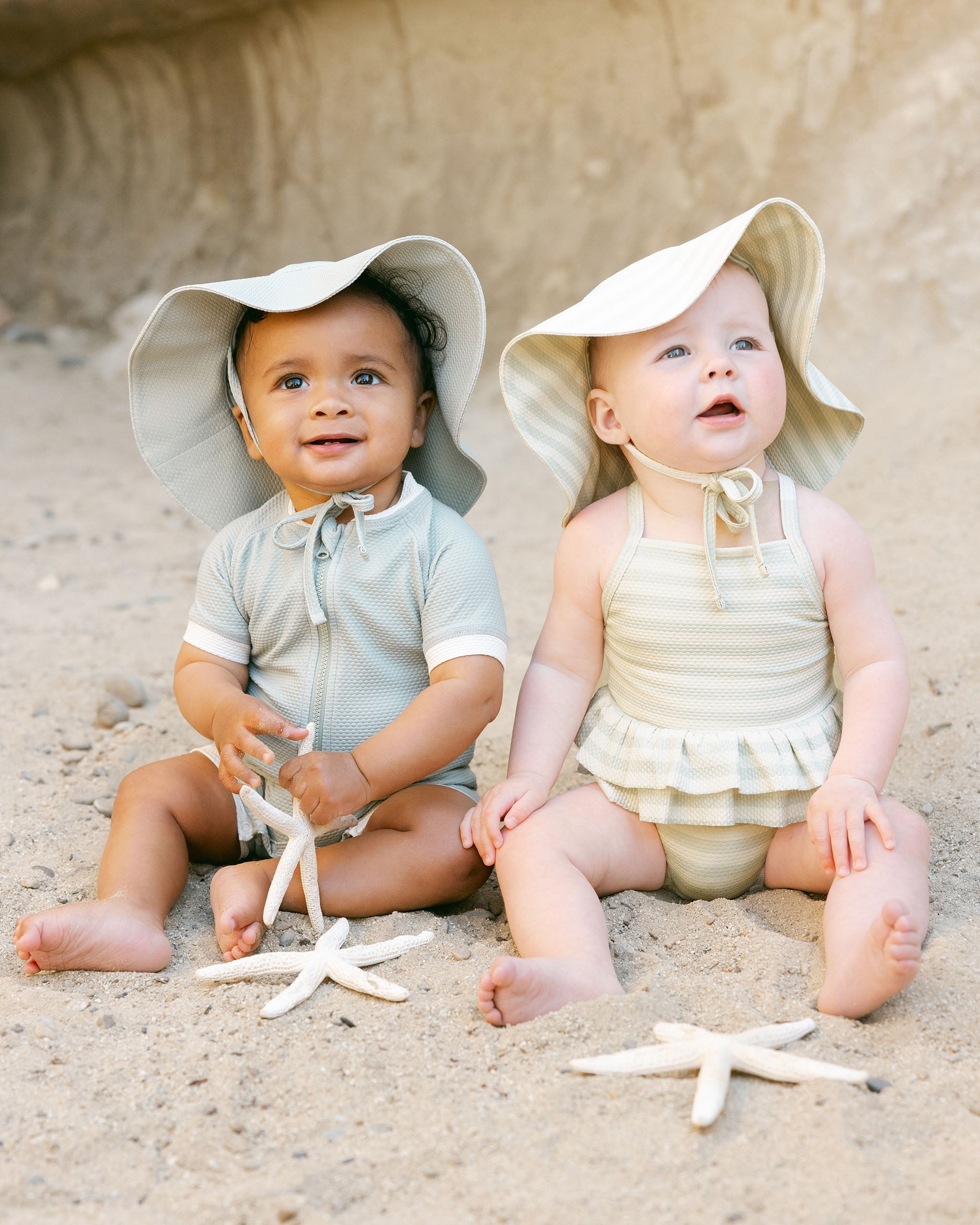 Sun Hat || Mint Stripe