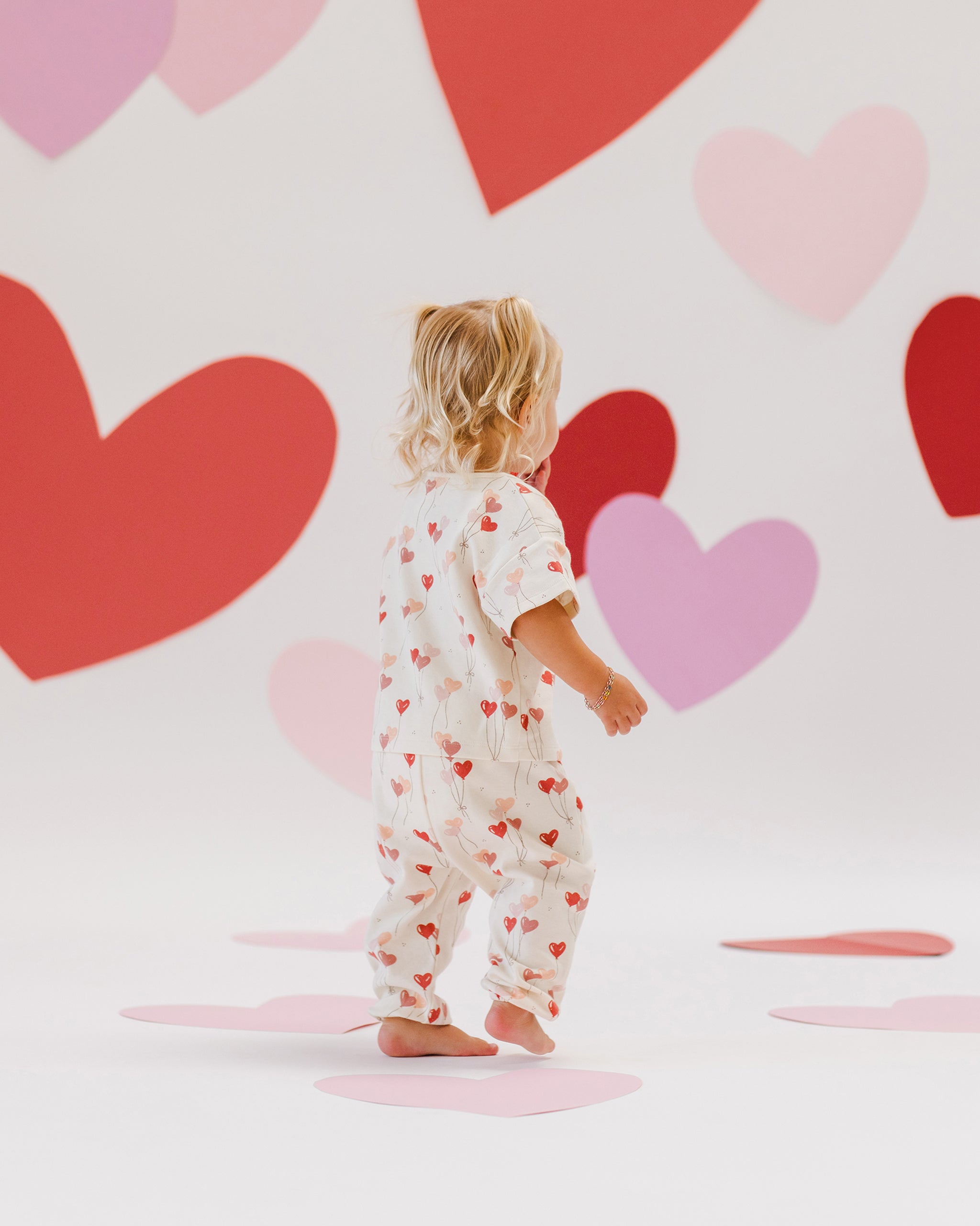 Jersey Tee + Pant Set || Heart Balloons