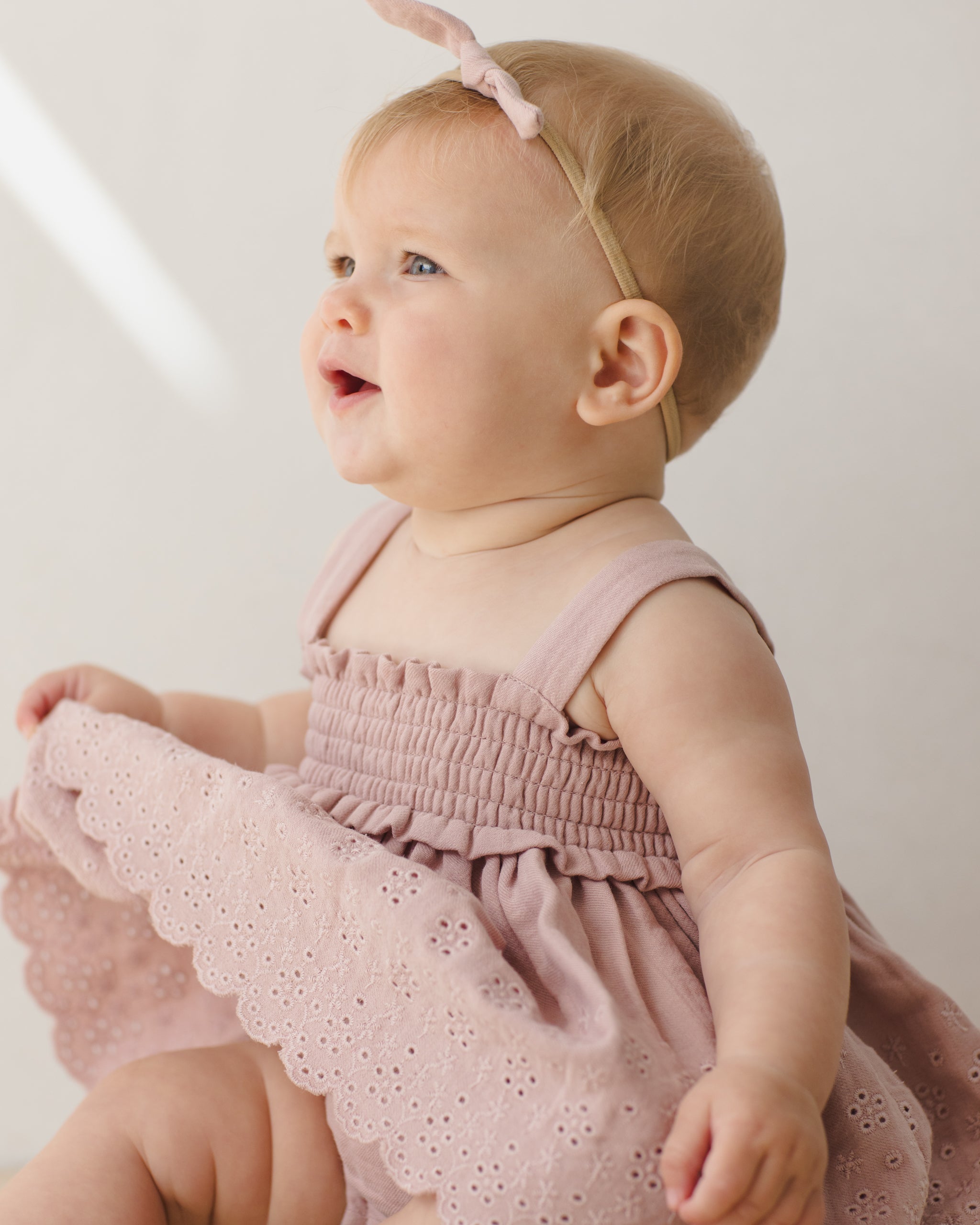 Mae Smocked Top + Bloomer Set Mauve - Rylee + Cru | Kids Clothes | Trendy Baby Clothes | Modern Infant Outfits |