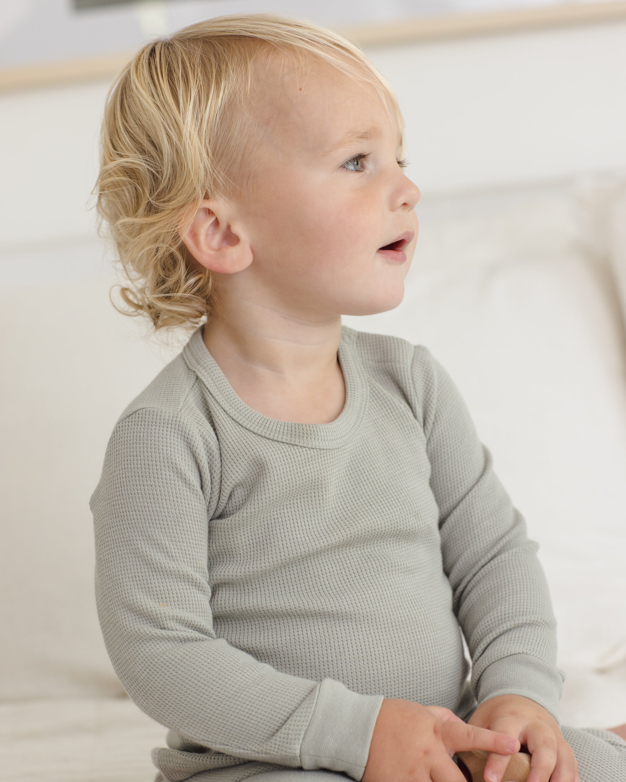 Waffle Top Pant Set Sage - Rylee + Cru | Kids Clothes | Trendy Baby Clothes | Modern Infant Outfits |