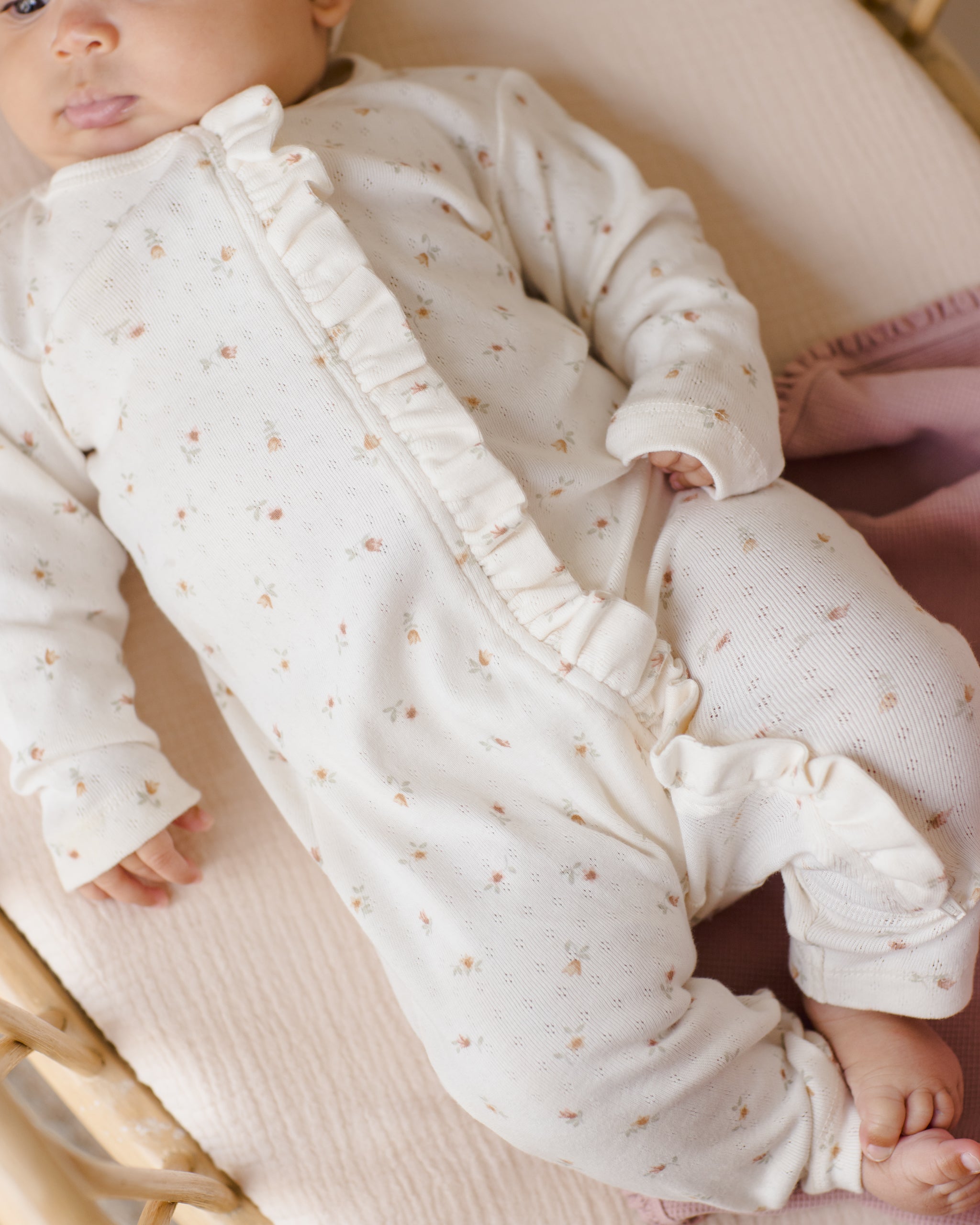 Ruffle Jumpsuit Petit Fleur - Rylee + Cru | Kids Clothes | Trendy Baby Clothes | Modern Infant Outfits |