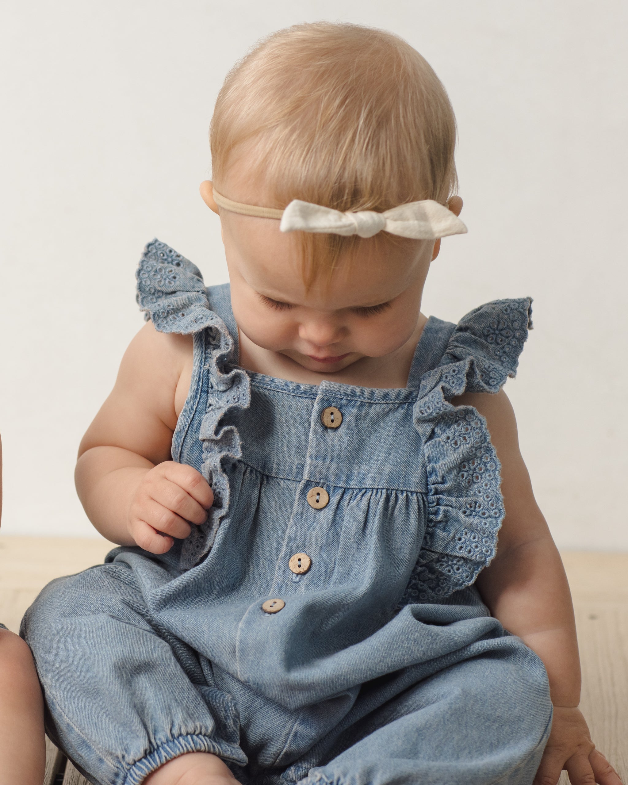 Nova Romper Chambray - Rylee + Cru | Kids Clothes | Trendy Baby Clothes | Modern Infant Outfits |