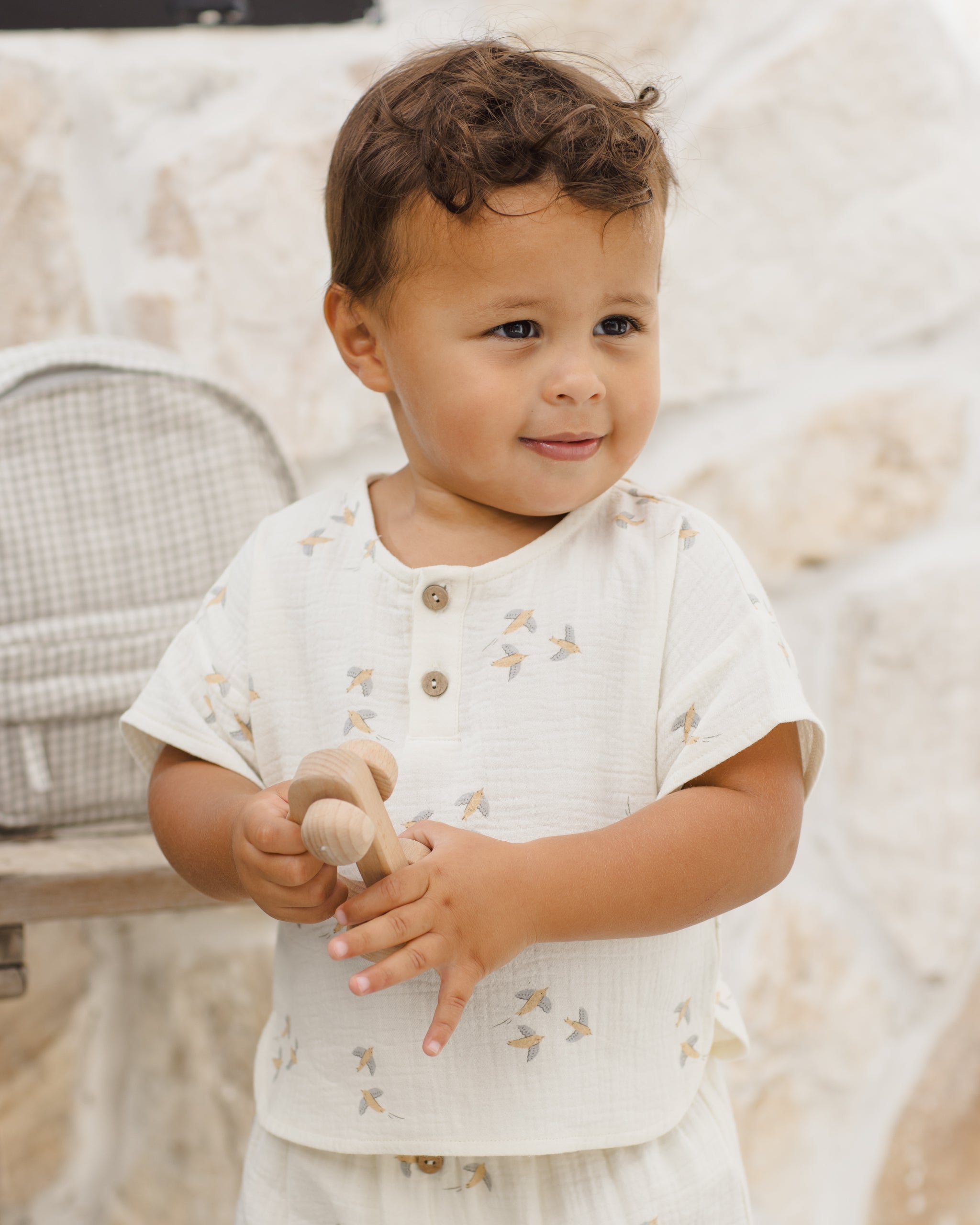 Woven Boxy Top + Short Set Birds - Rylee + Cru | Kids Clothes | Trendy Baby Clothes | Modern Infant Outfits |