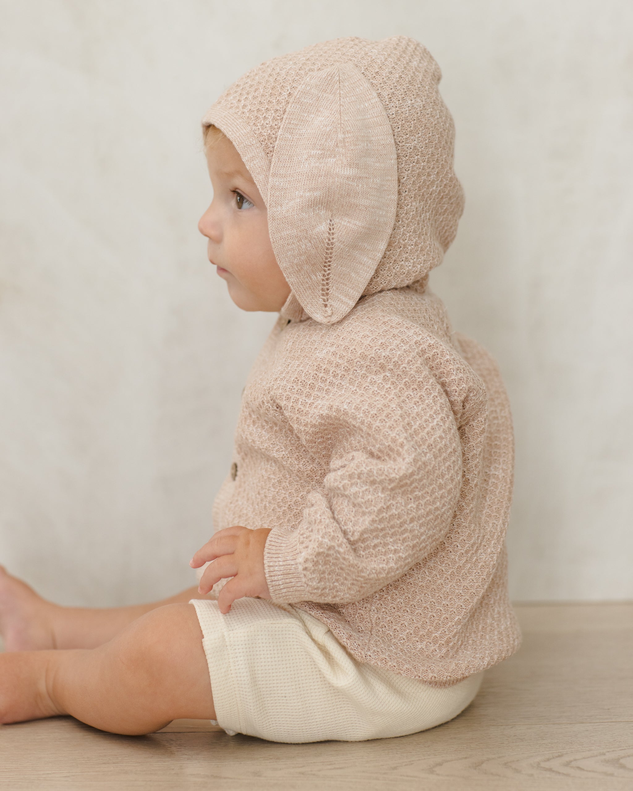 Bunny Knit Sweater Heathered Latte - Rylee + Cru | Kids Clothes | Trendy Baby Clothes | Modern Infant Outfits |