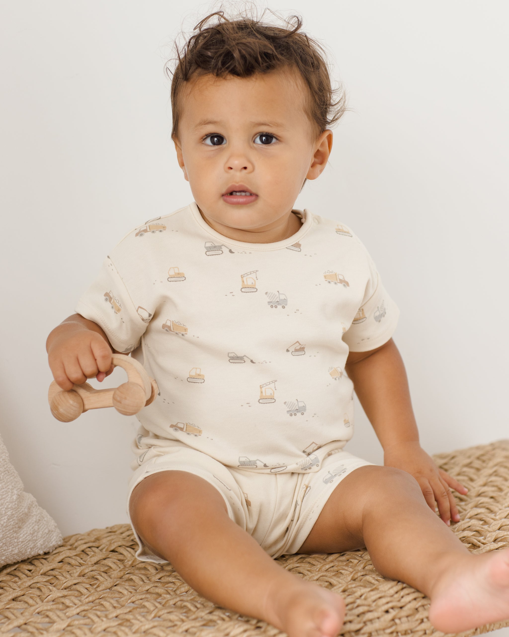 Frankie Set Construction Trucks - Rylee + Cru | Kids Clothes | Trendy Baby Clothes | Modern Infant Outfits |