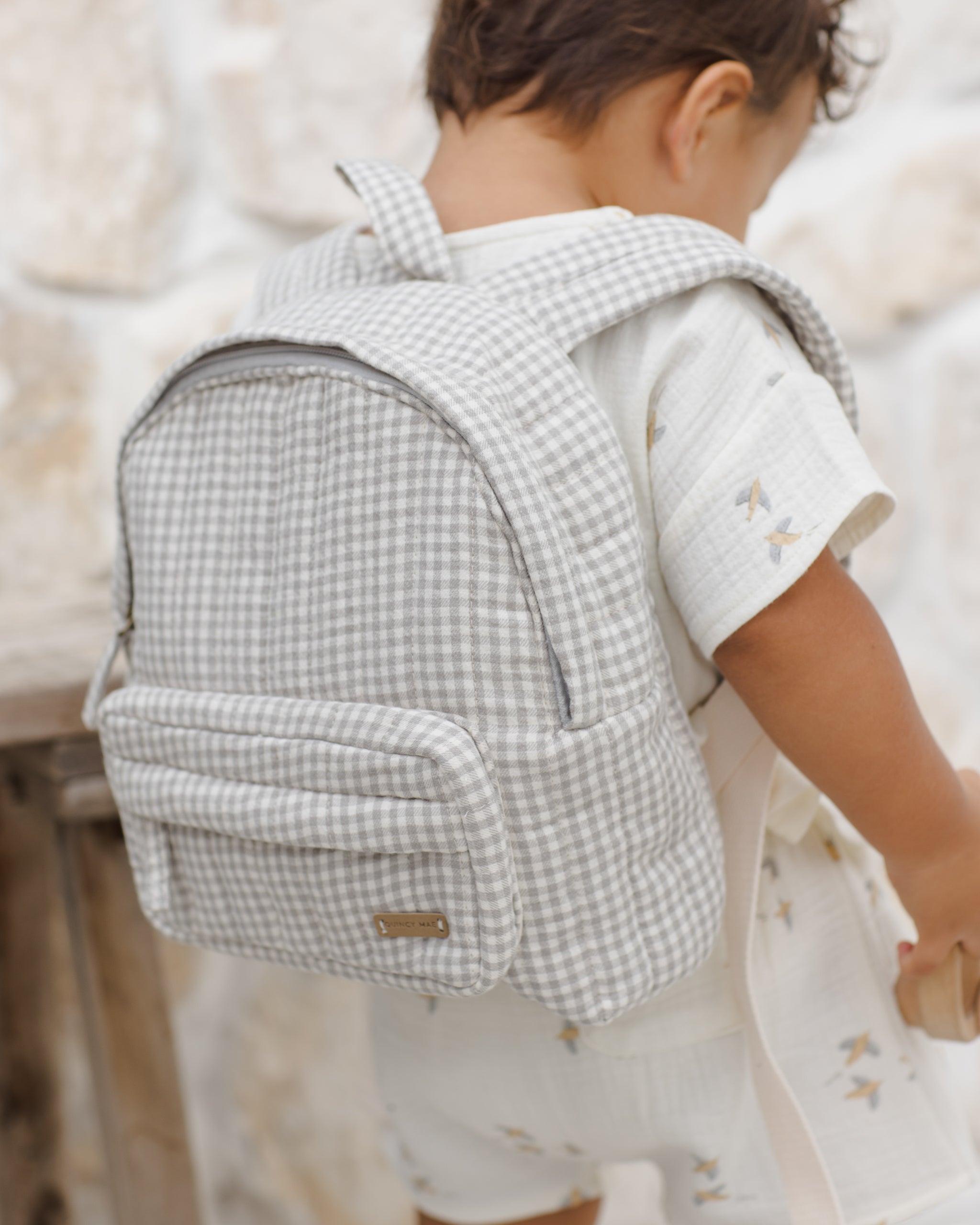 Mini Backpack Sage Gingham - Rylee + Cru | Kids Clothes | Trendy Baby Clothes | Modern Infant Outfits |