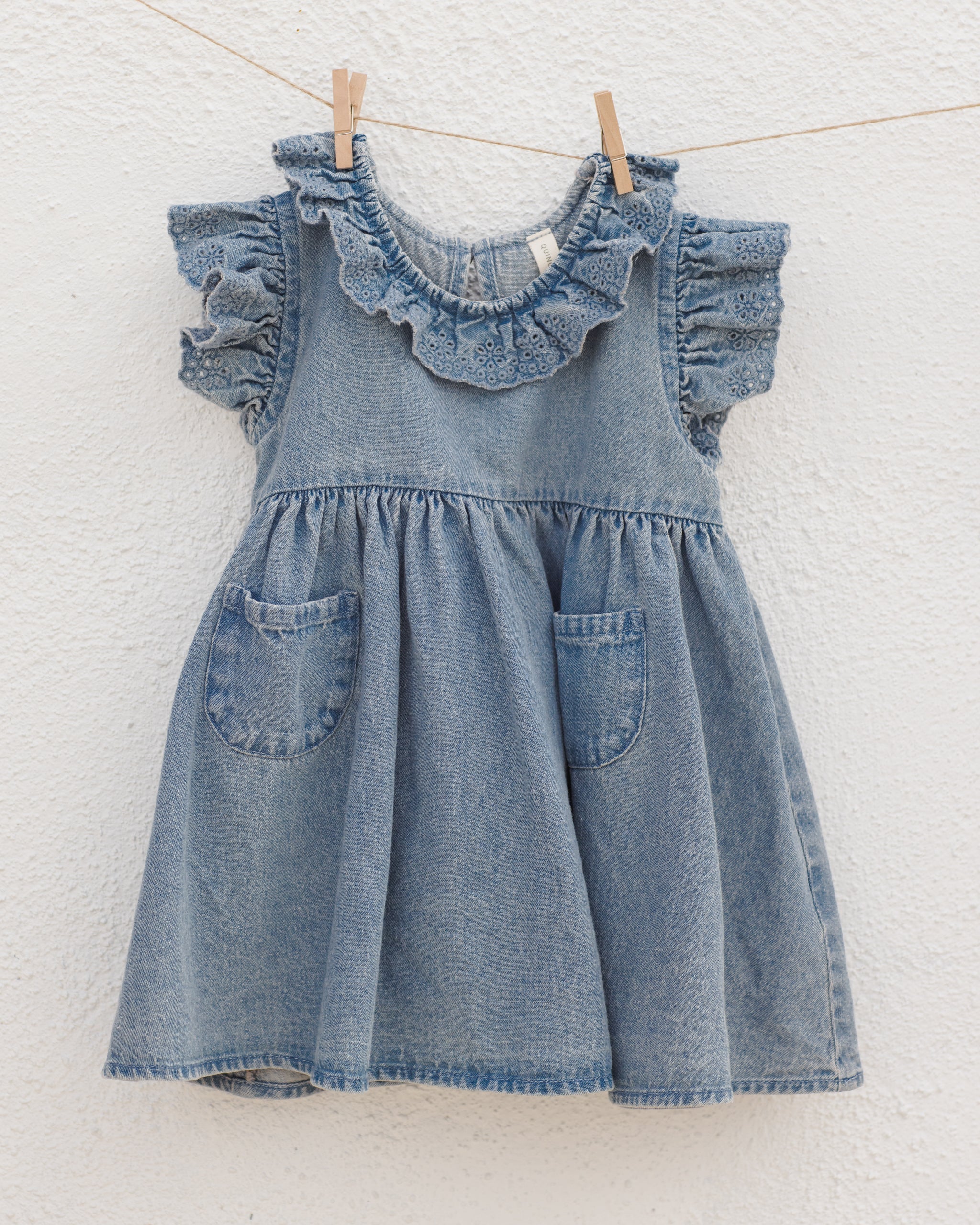 Sophie Dress Chambray - Rylee + Cru | Kids Clothes | Trendy Baby Clothes | Modern Infant Outfits |