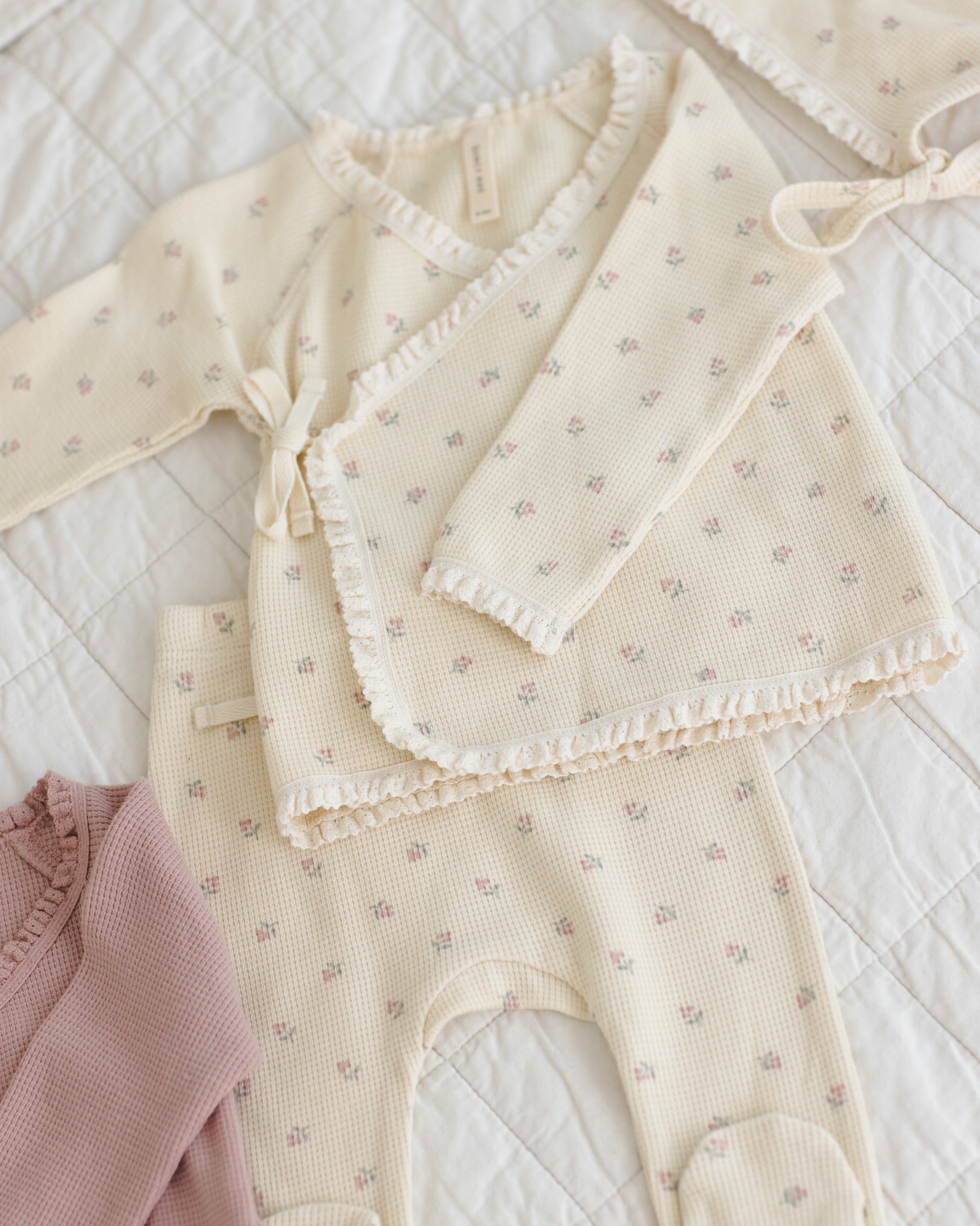 Take Home Set Mauve Ditsy - Rylee + Cru | Kids Clothes | Trendy Baby Clothes | Modern Infant Outfits |