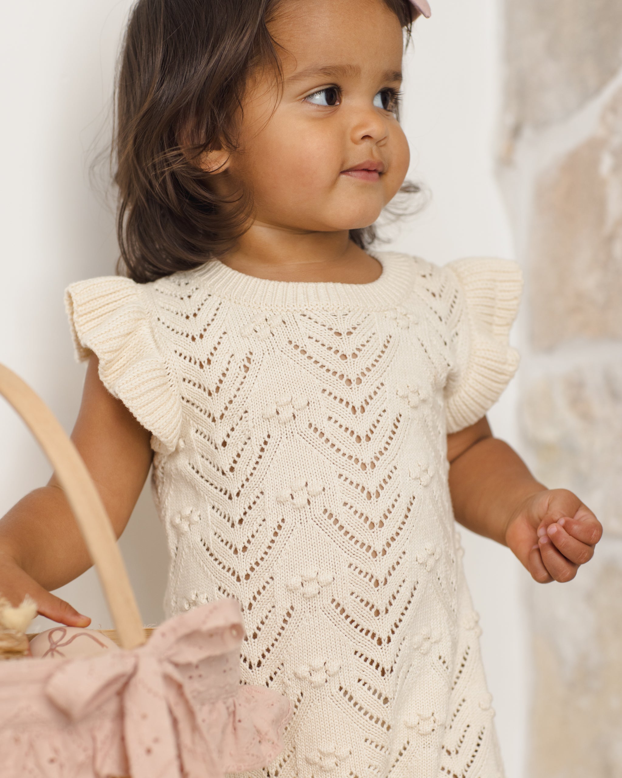 Mira Knit Romper Natural - Rylee + Cru | Kids Clothes | Trendy Baby Clothes | Modern Infant Outfits |