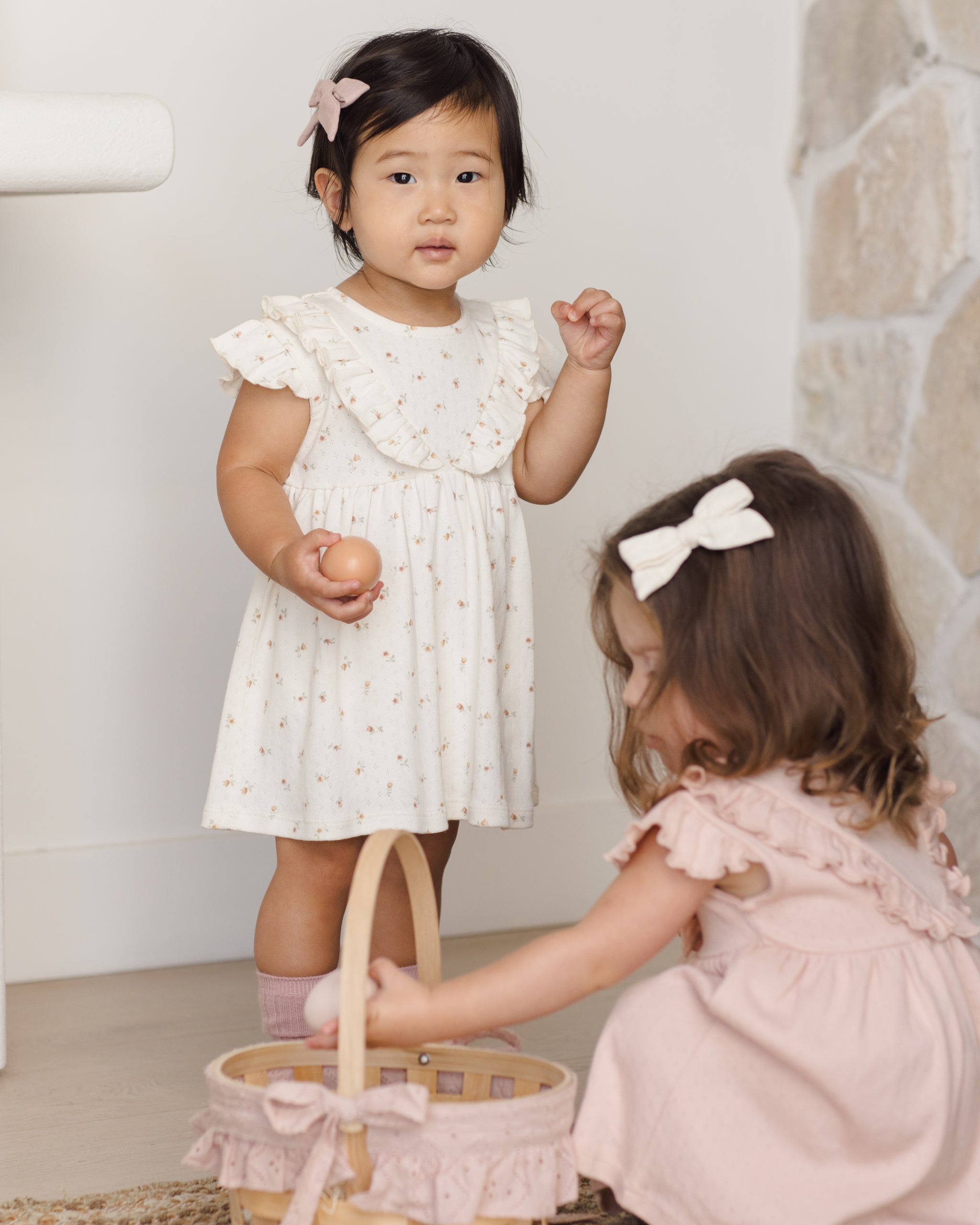 Sleeveless Ruffle V Dress Petit Fleur - Rylee + Cru | Kids Clothes | Trendy Baby Clothes | Modern Infant Outfits |