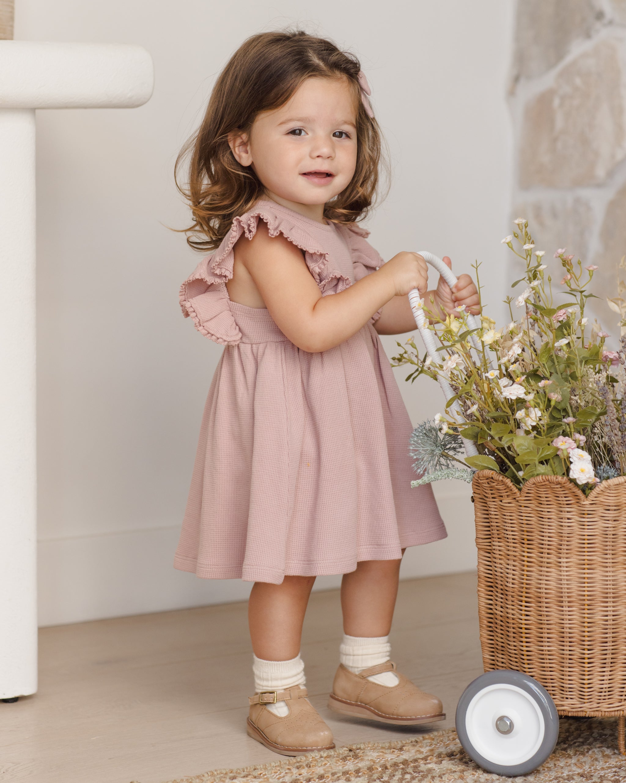 Daisy Dress Mauve - Rylee + Cru | Kids Clothes | Trendy Baby Clothes | Modern Infant Outfits |