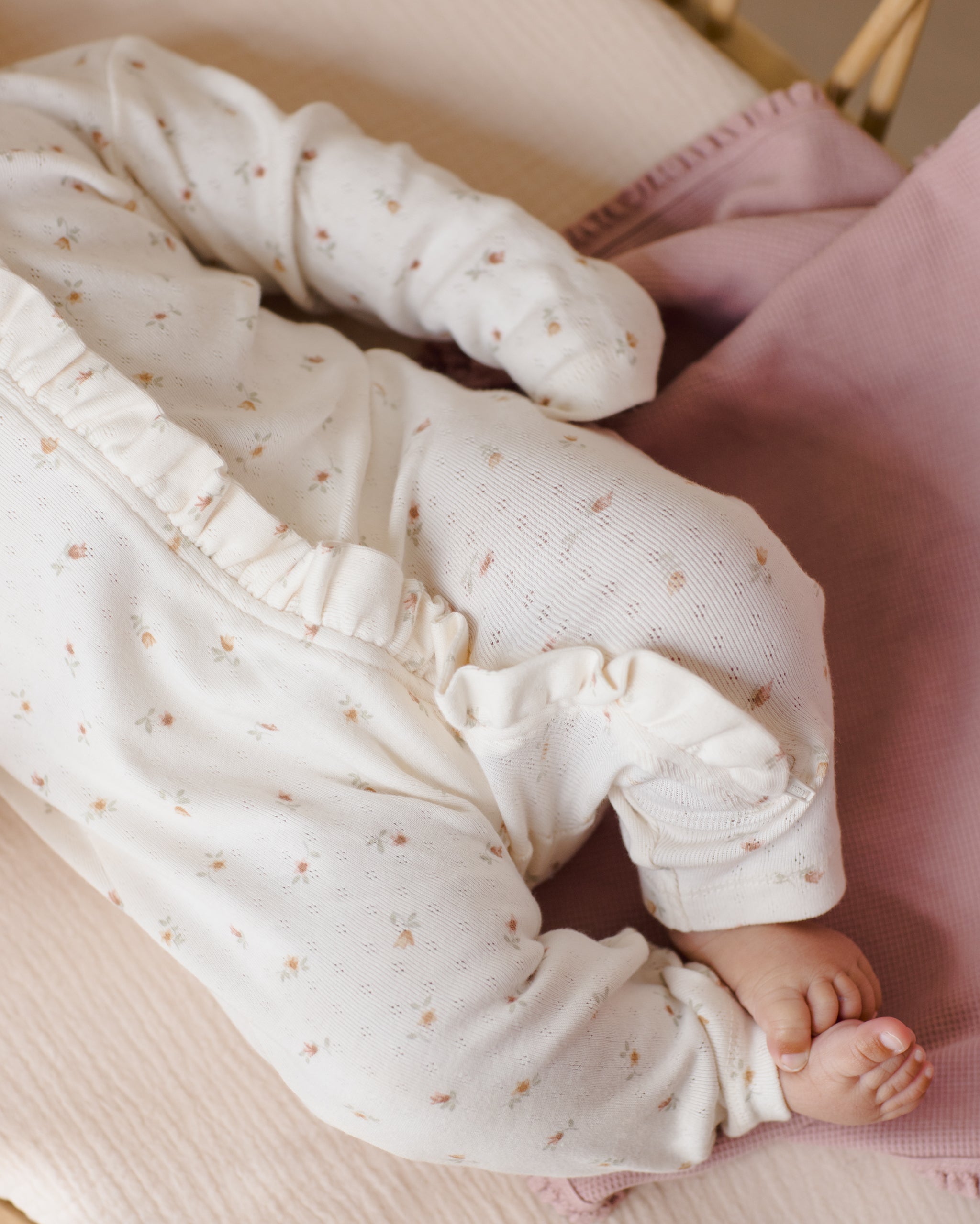 Ruffle Jumpsuit Petit Fleur - Rylee + Cru | Kids Clothes | Trendy Baby Clothes | Modern Infant Outfits |