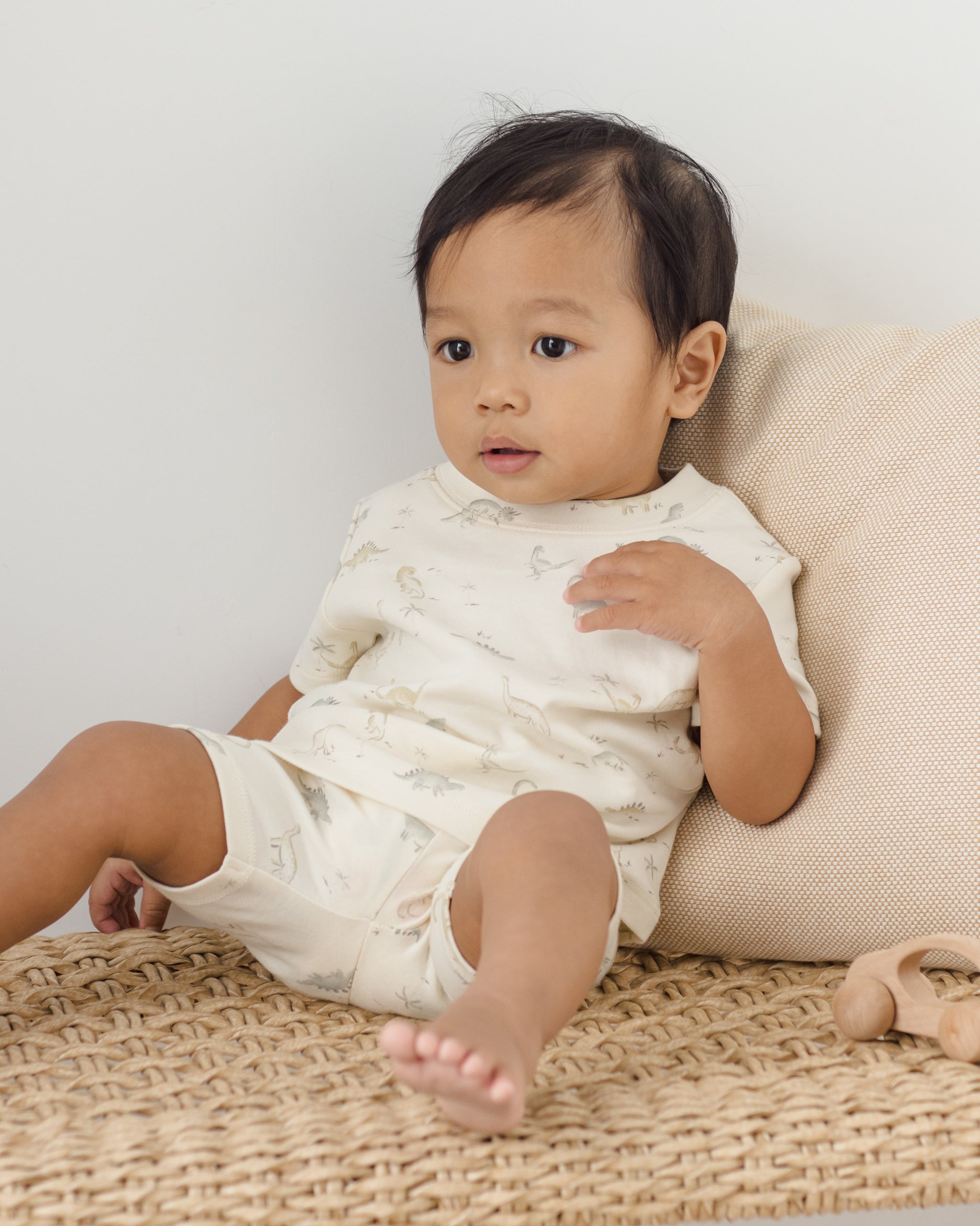 Summer Pajama Set Dinosaur - Rylee + Cru | Kids Clothes | Trendy Baby Clothes | Modern Infant Outfits |